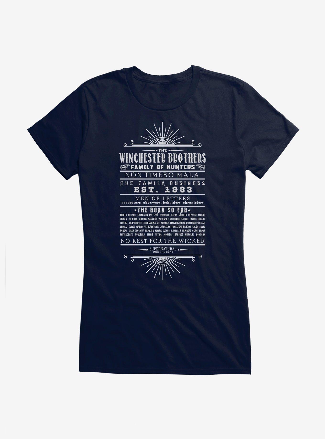 Supernatural The Winchester Brothers Girl's T-Shirt