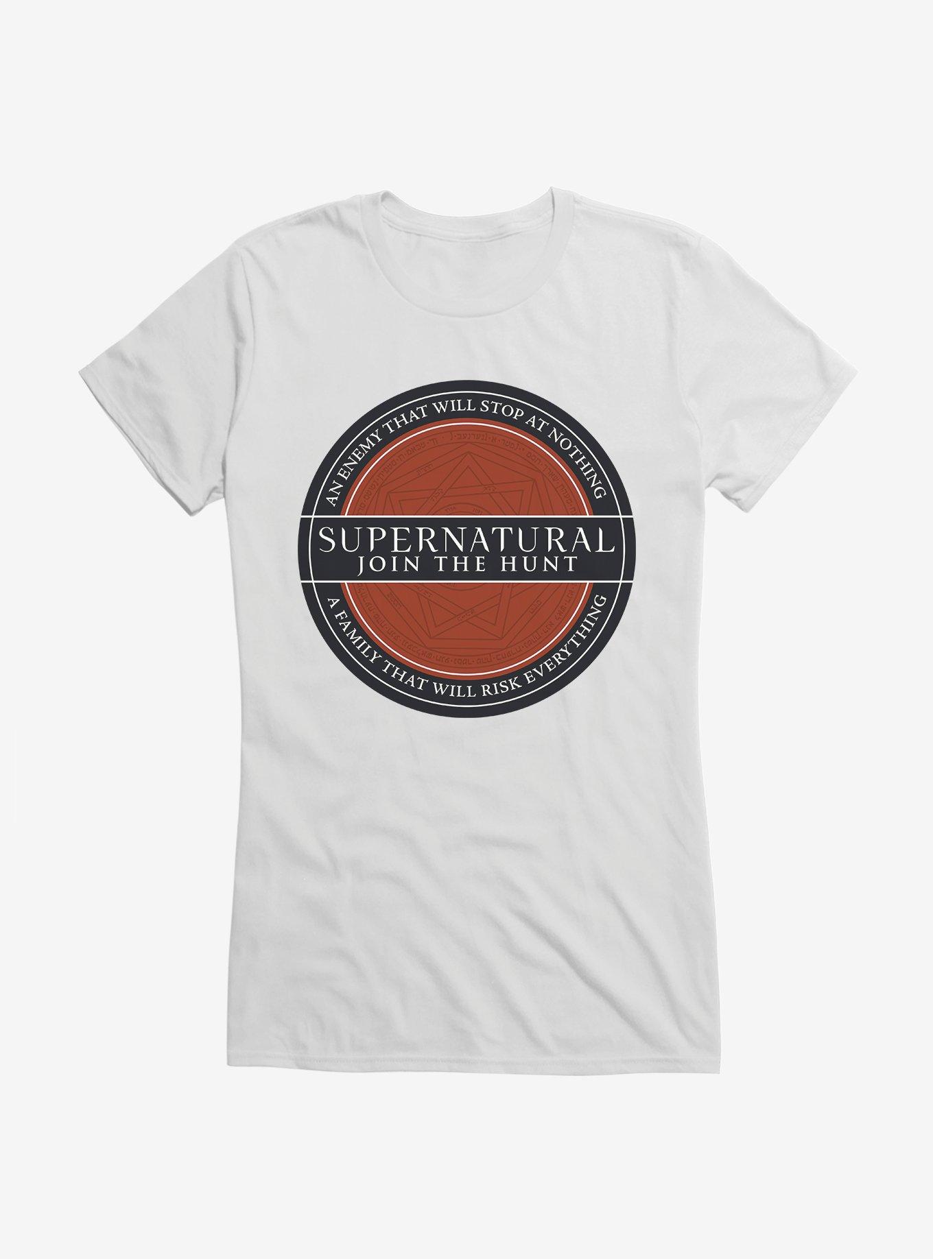 Supernatural Family Emblem Girls T-Shirt, WHITE, hi-res