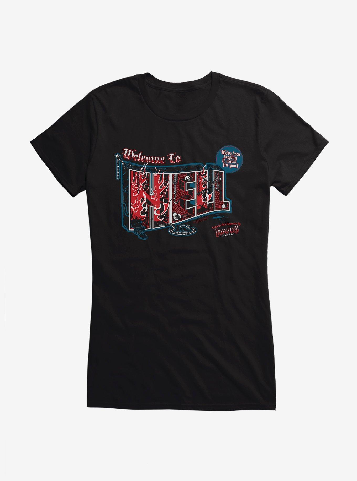 Supernatural Welcome To Hell Girls T-Shirt, BLACK, hi-res