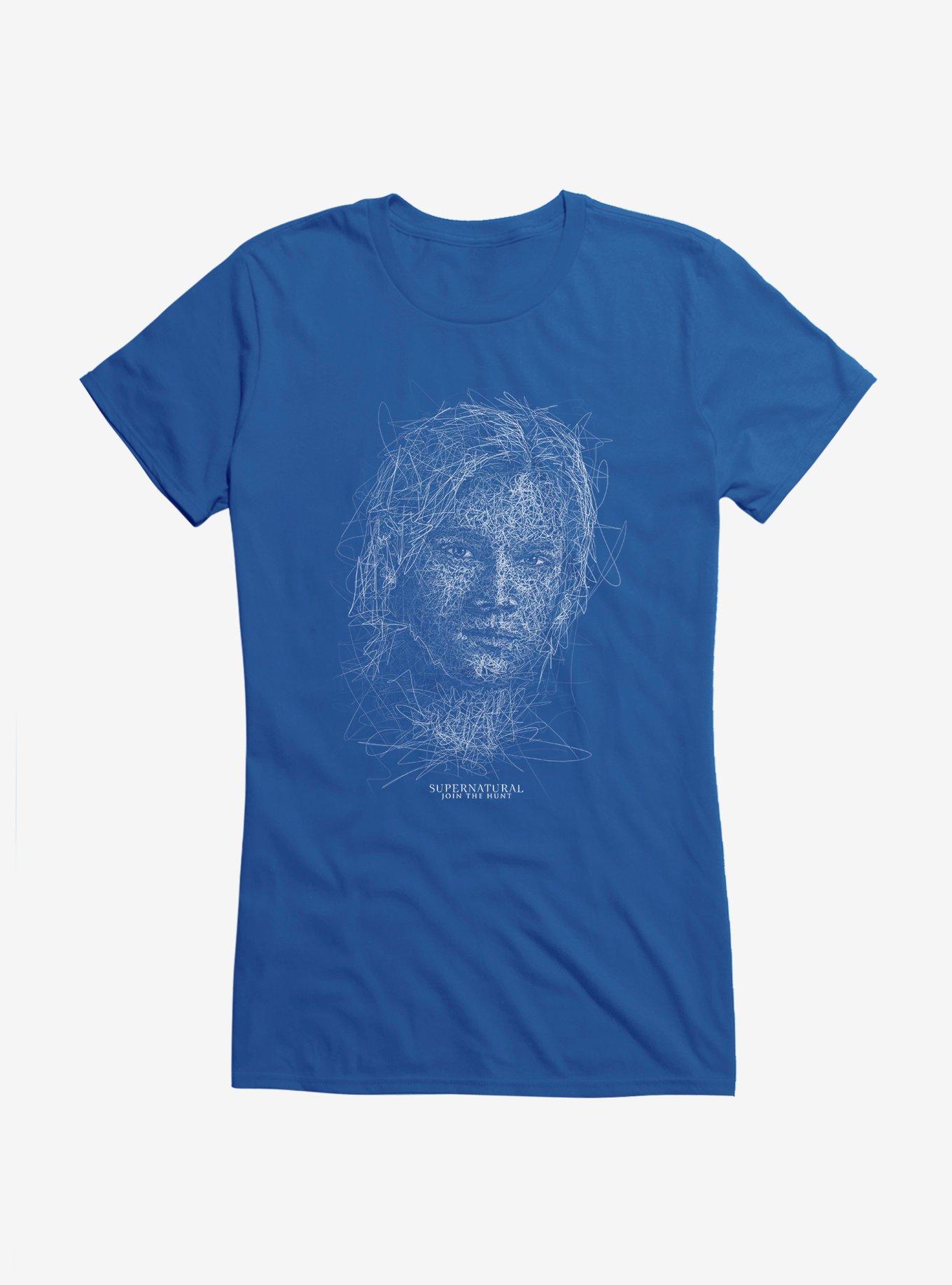 Supernatural Sam Squiggle Sketch Girl's T-Shirt, , hi-res