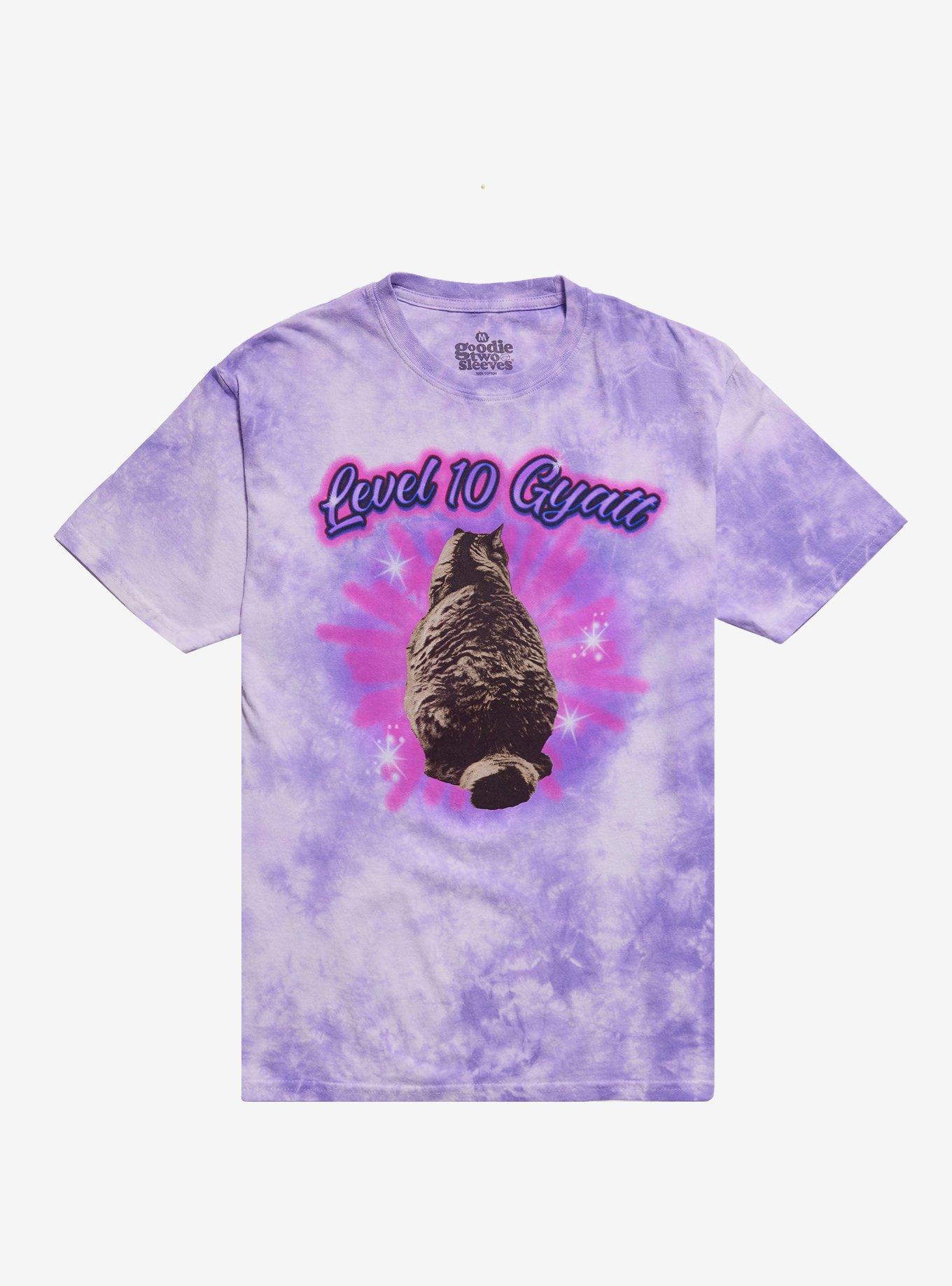 Level 10 Gyatt Cat Tie-Dye T-Shirt By Goodie Two Sleeves, , hi-res