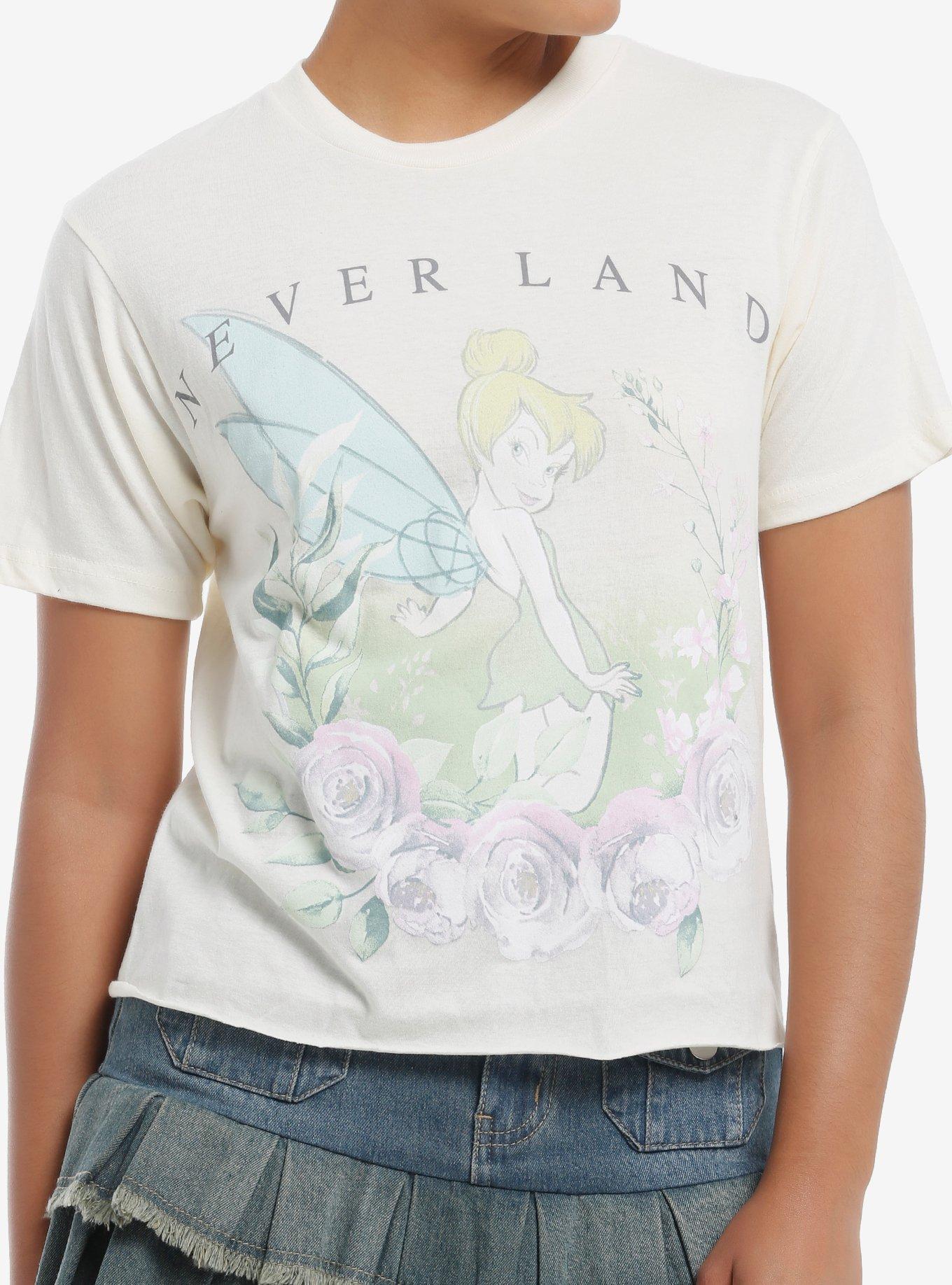 Disney Peter Pan Tinker Bell Flower Girls Crop T-Shirt, , hi-res