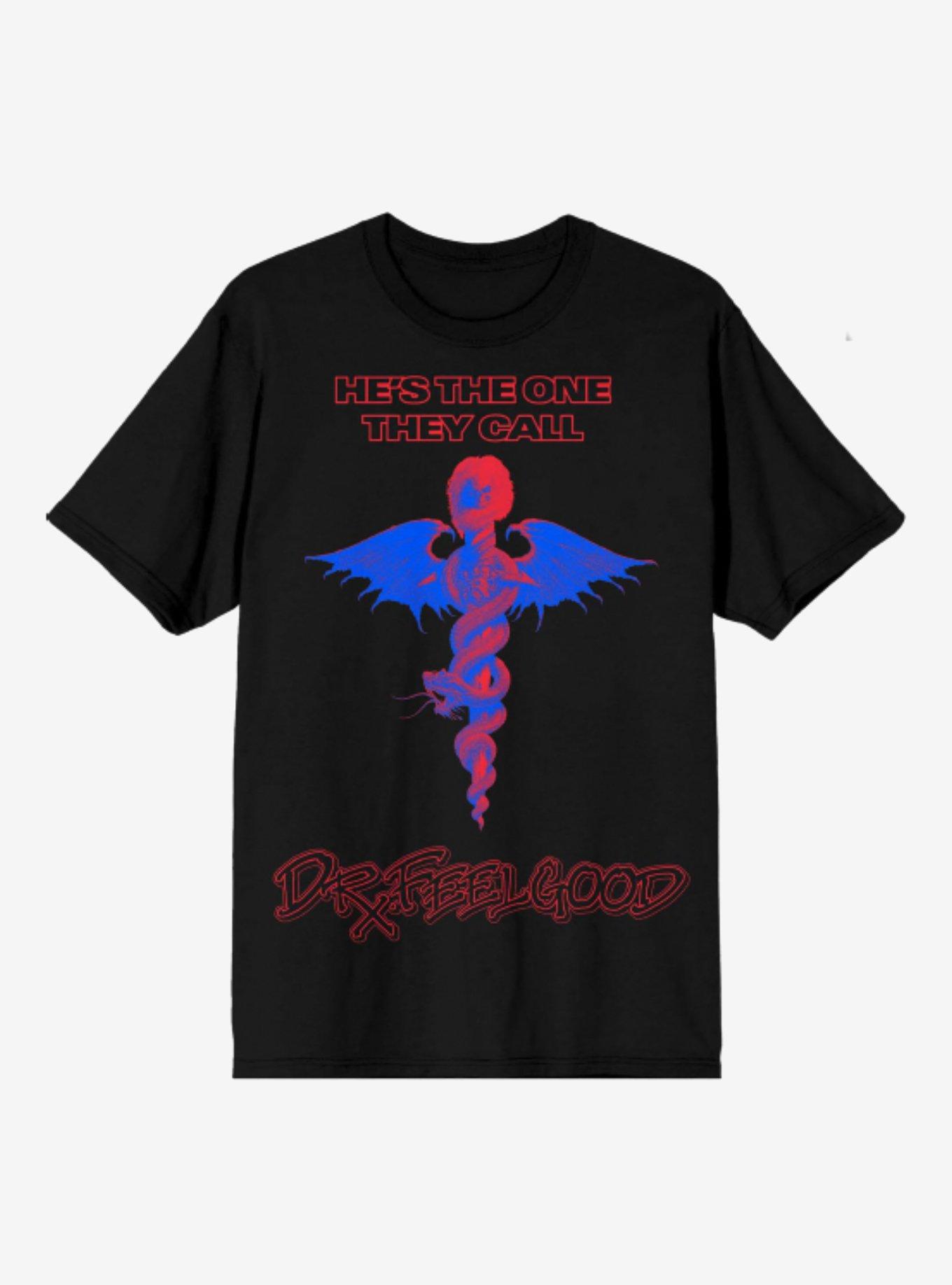 Motley Crue Dr. Feelgood Puff Paint T-Shirt, , hi-res