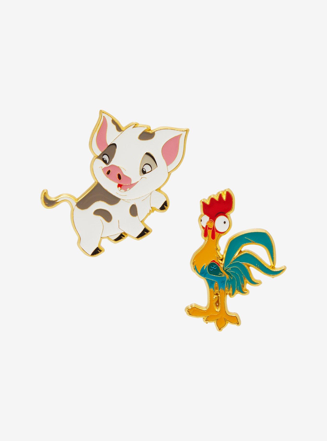 Loungefly Disney Moana Pua & Hei Hei Enamel Pin Set, , hi-res