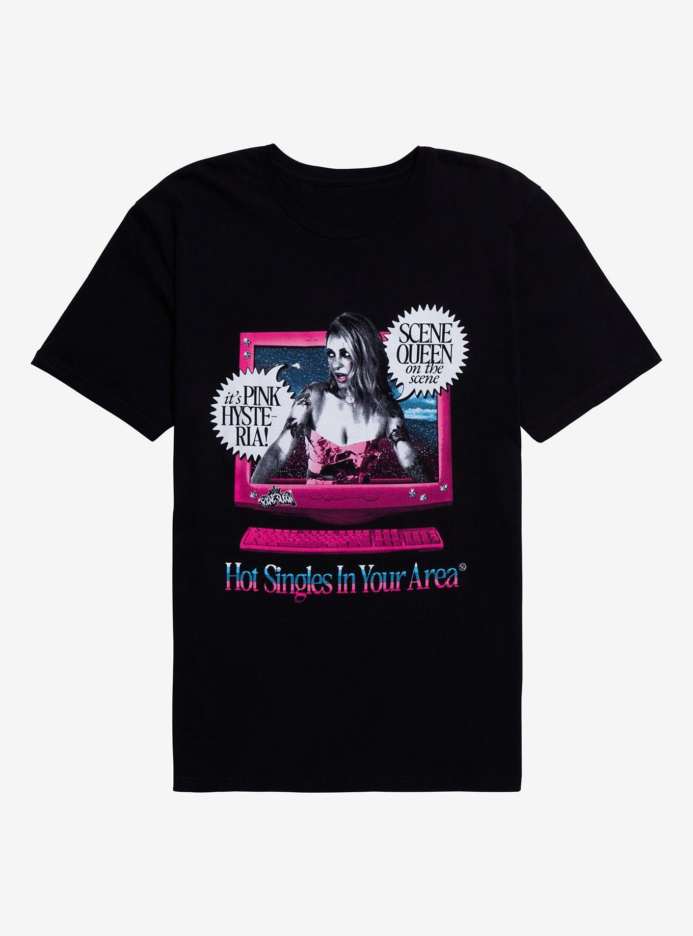 トップス IGUSA 193 SCENE QUEEN SWEATSHIRT Scene Queen Hot Singles In Your Area Computer T-Shirt | Hot Topic