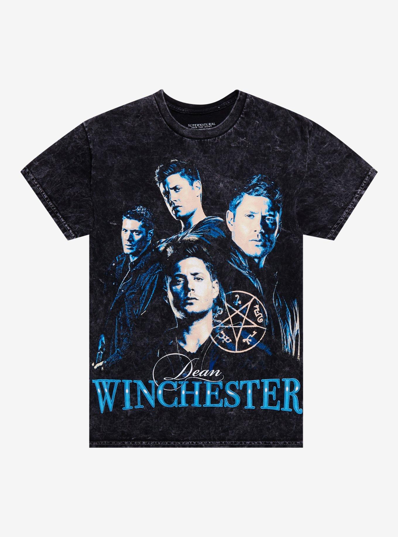 Supernatural Dean Collage Wash Boyfriend Fit Girls T-Shirt, , hi-res