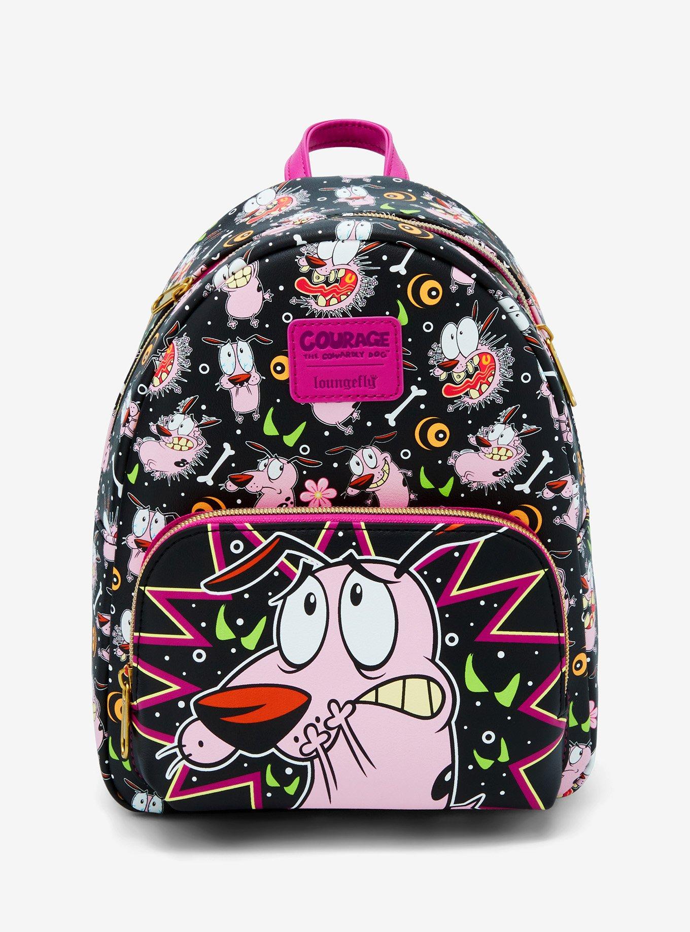 Courage The Cowardly Dog Fuzzy Mini Backpack