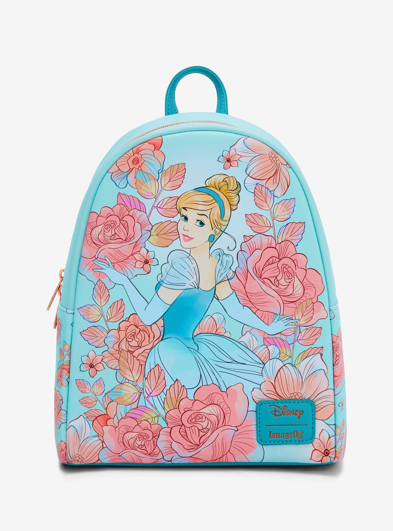 Loungefly Disney Cinderella Pink Flowers Mini Backpack, , hi-res