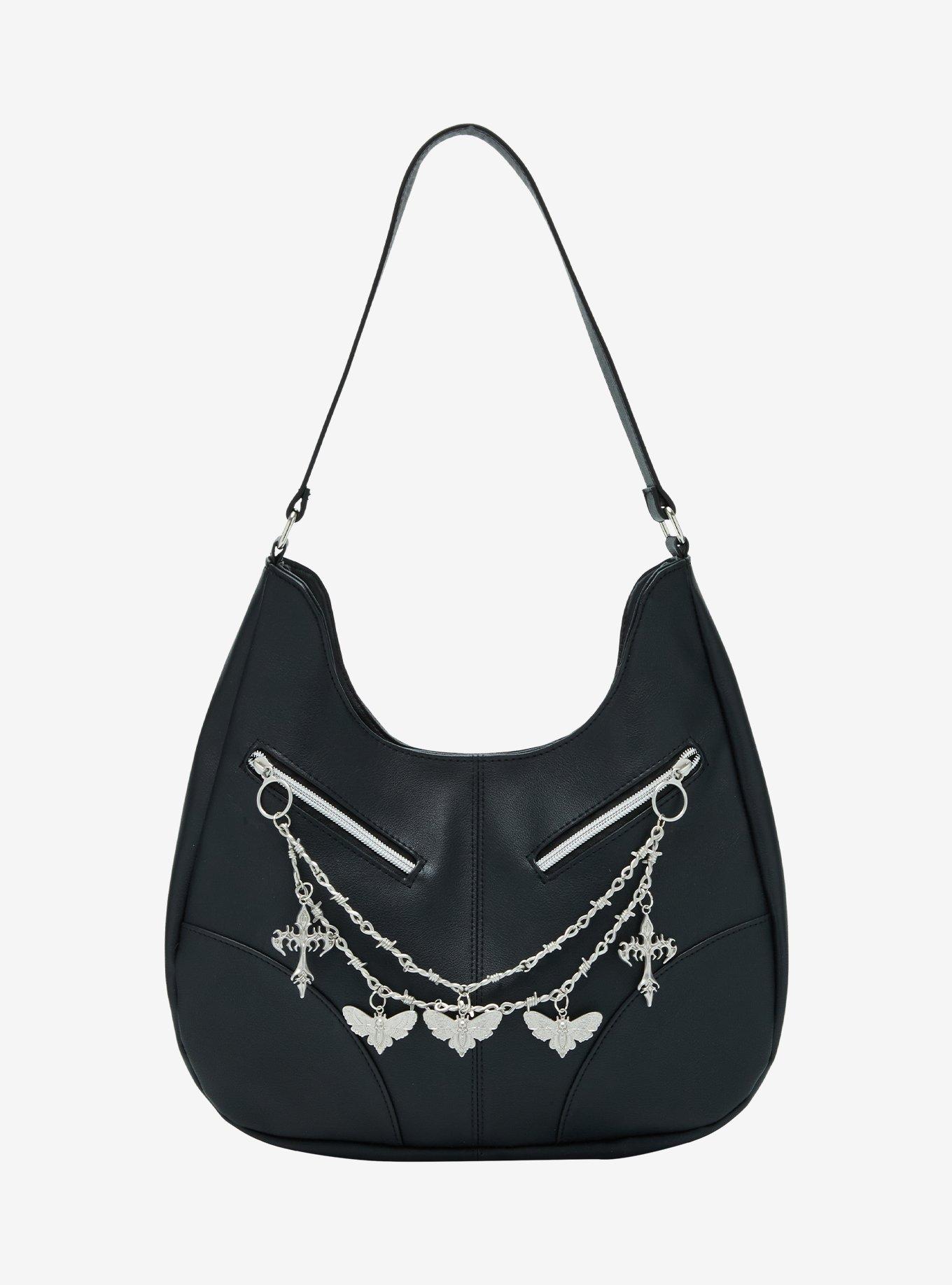 Death Moth Chain Hobo Bag, , hi-res