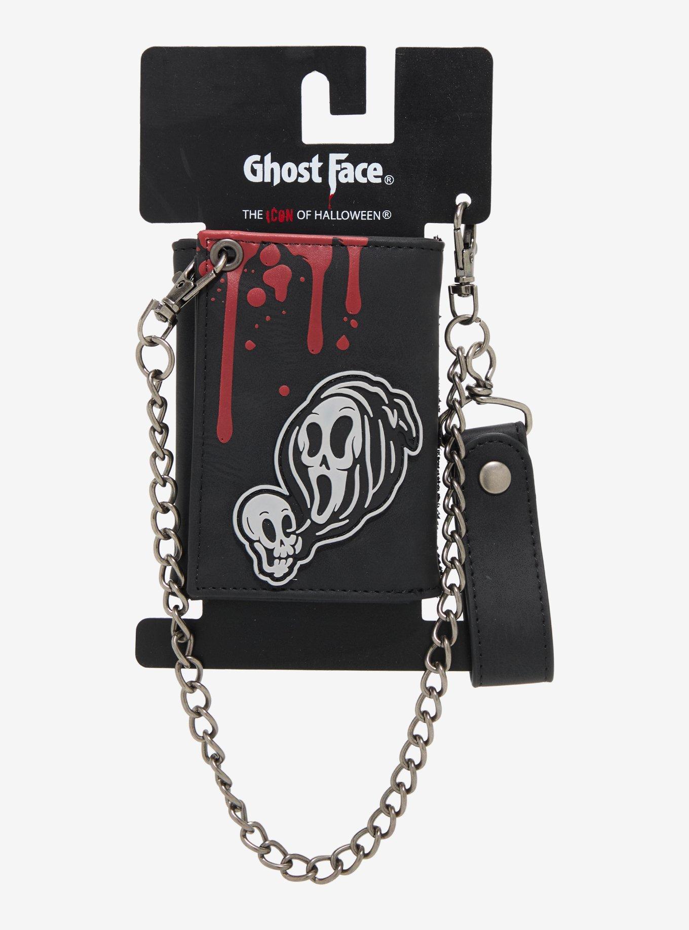 Tri-Fold Wallet With Key Chain Pocket – Skull & Bone Design, Nylon Material - View #8