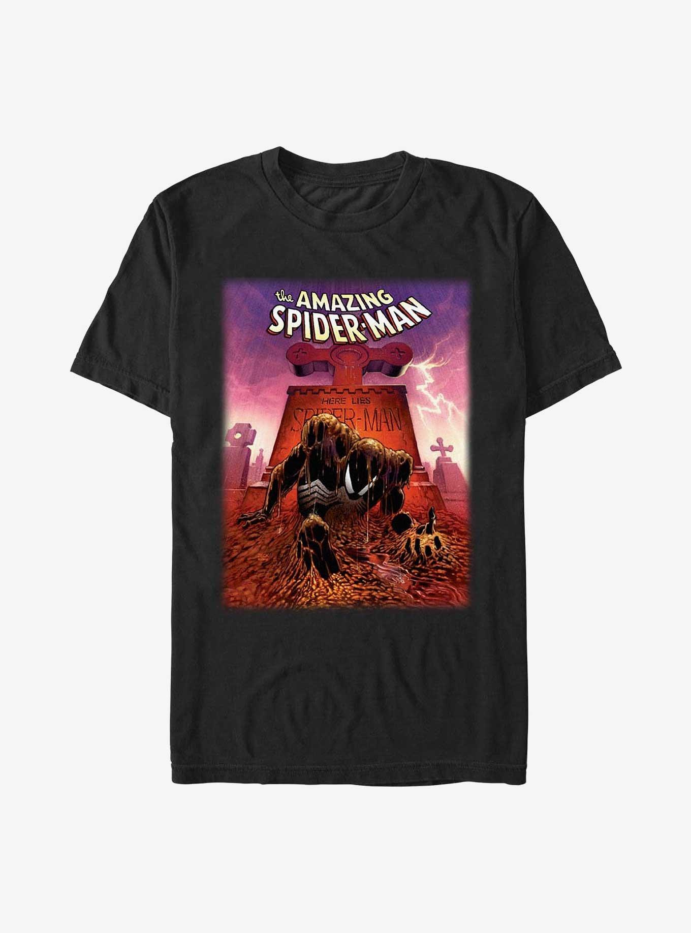 Marvel Spider-Man Grave Extra Soft T-Shirt, BLACK, hi-res