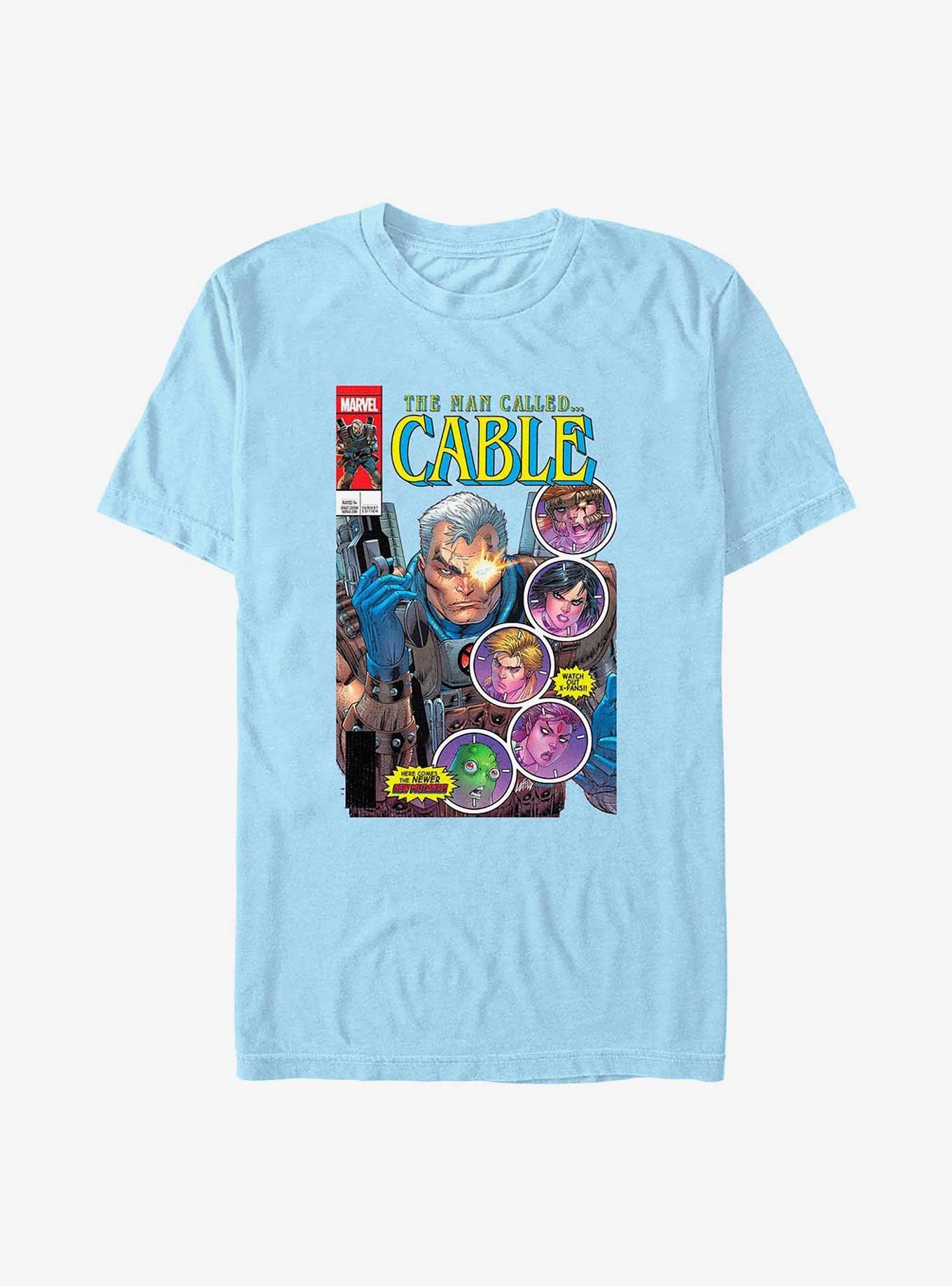 X-Men Cable Comic Extra Soft T-Shirt, LT BLUE, hi-res