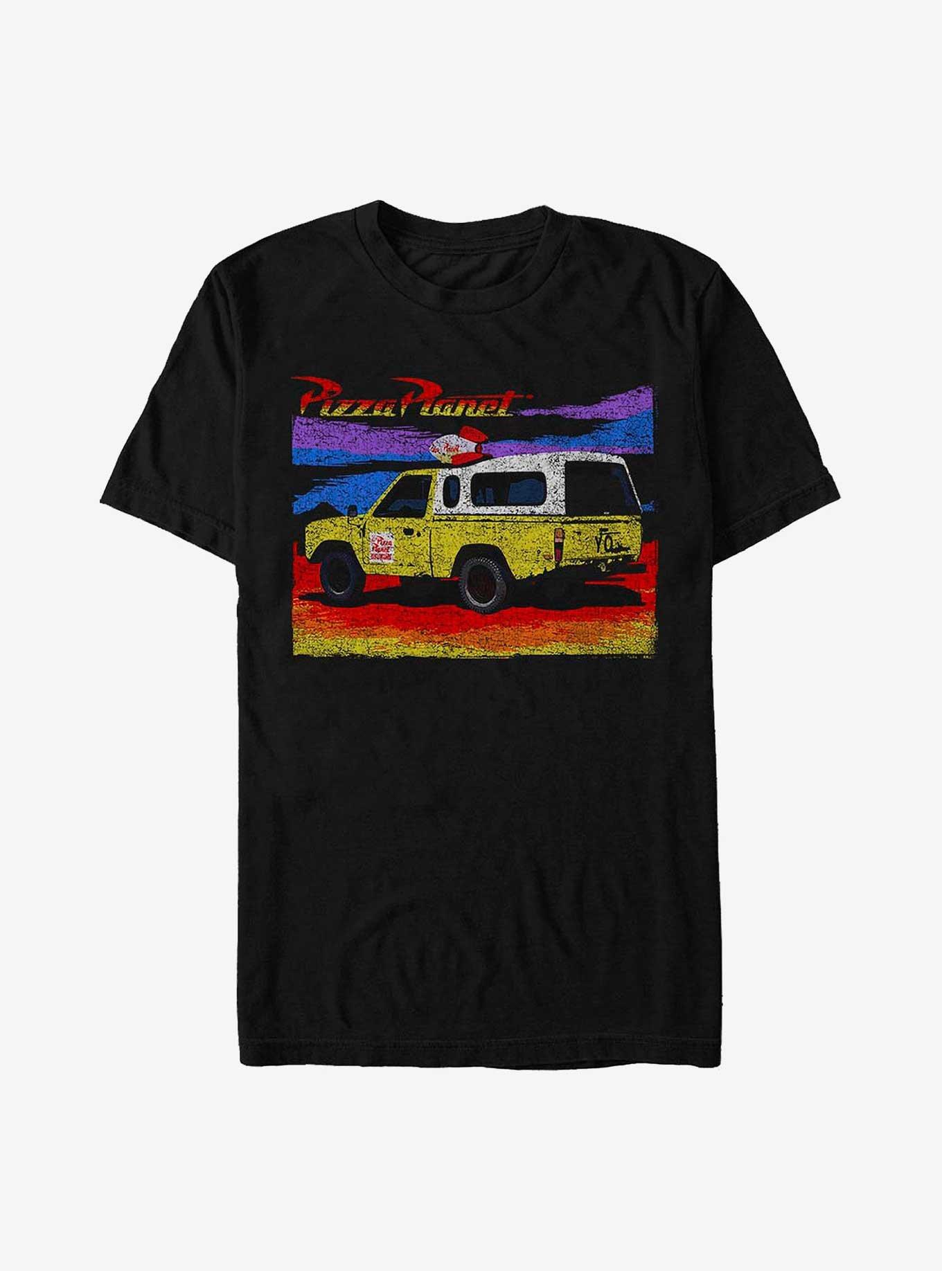Disney Pixar Toy Story Pizza Retro Tour Extra Soft T-Shirt, BLACK, hi-res
