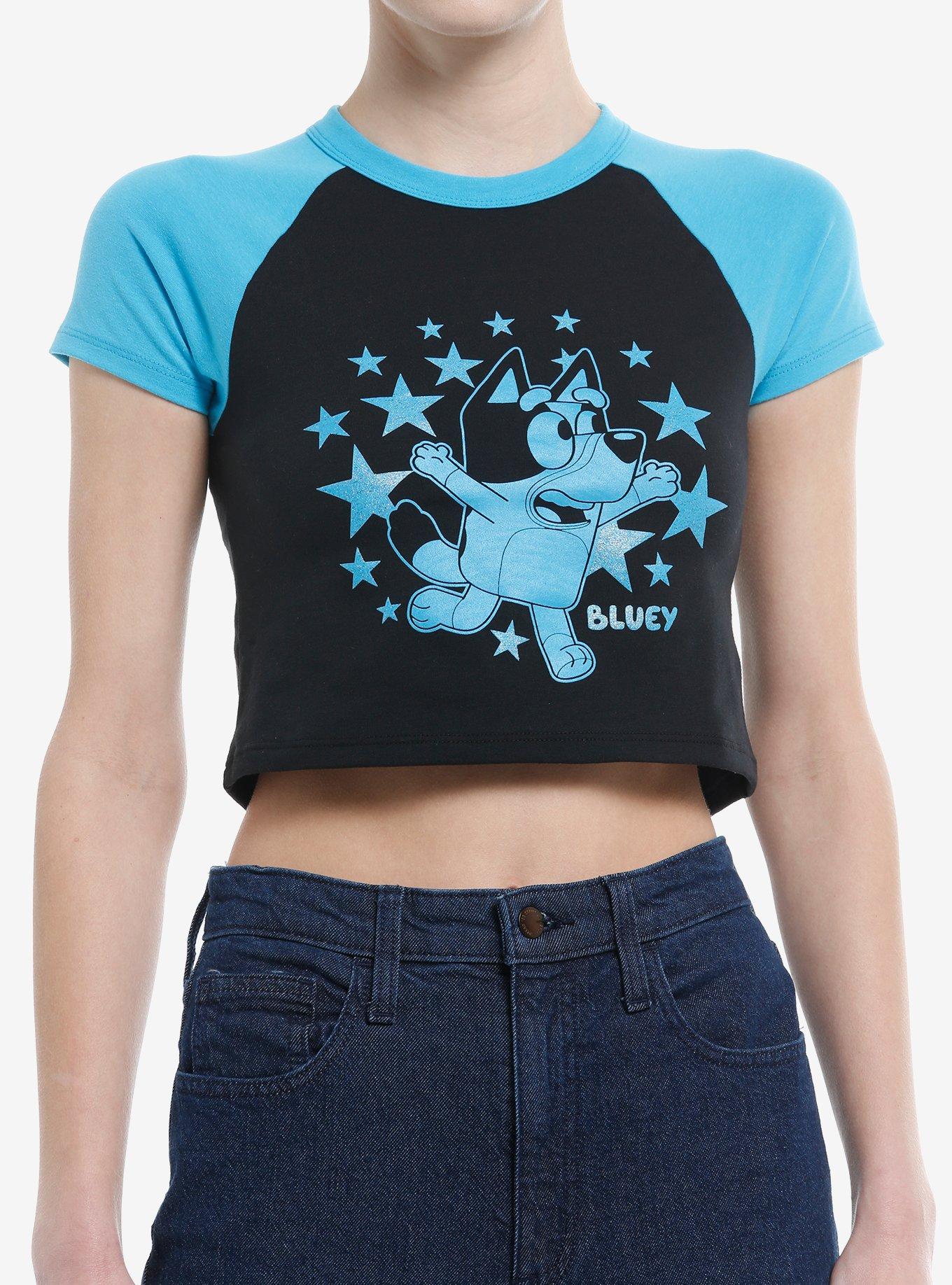 Bluey Star Glitter Girls Baby Raglan T-Shirt, , hi-res