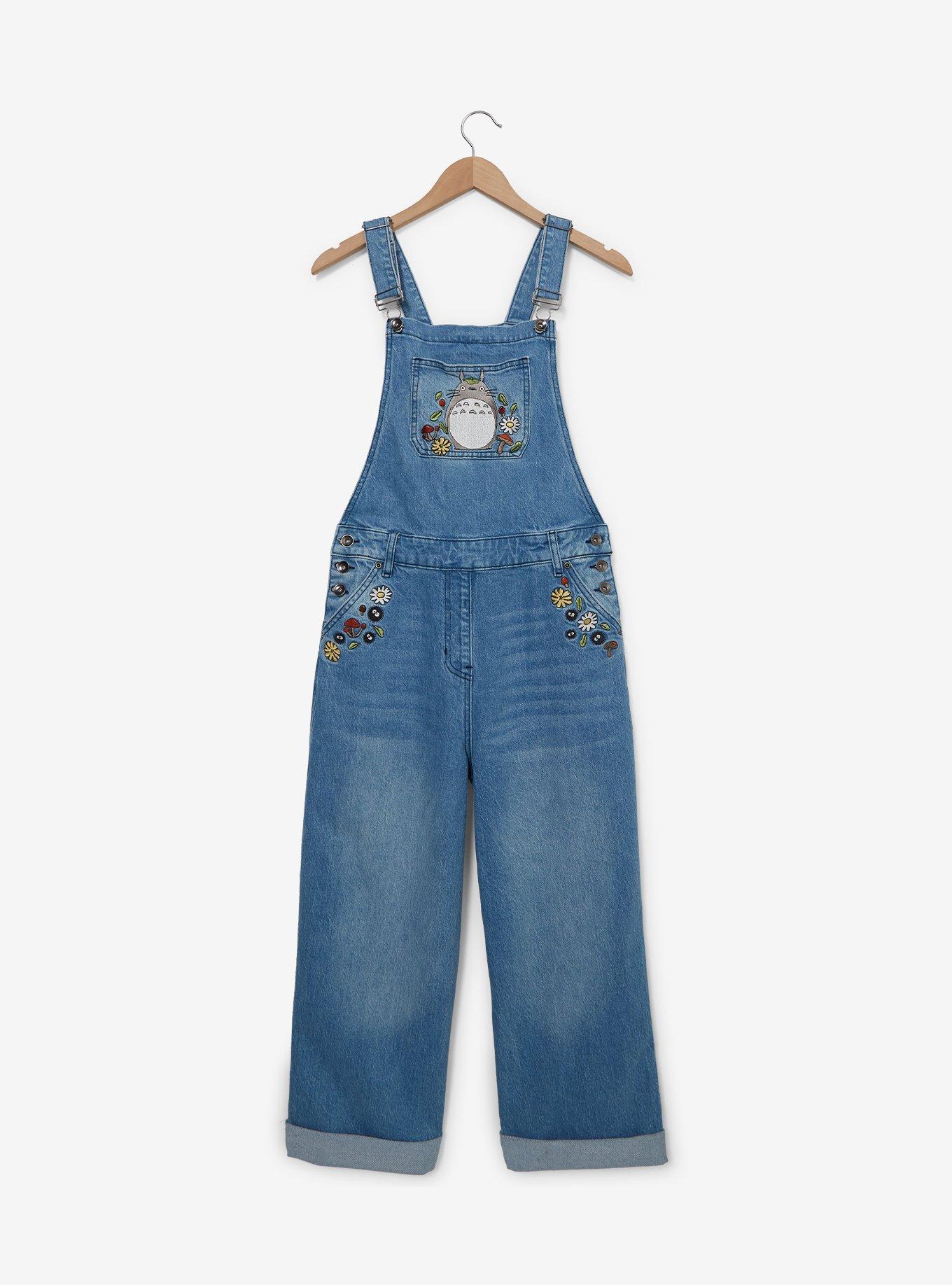 Her Universe Studio Ghibli® My Neighbor Totoro Floral Embroidered Women's Overalls - BoxLunch Exclusive, , hi-res