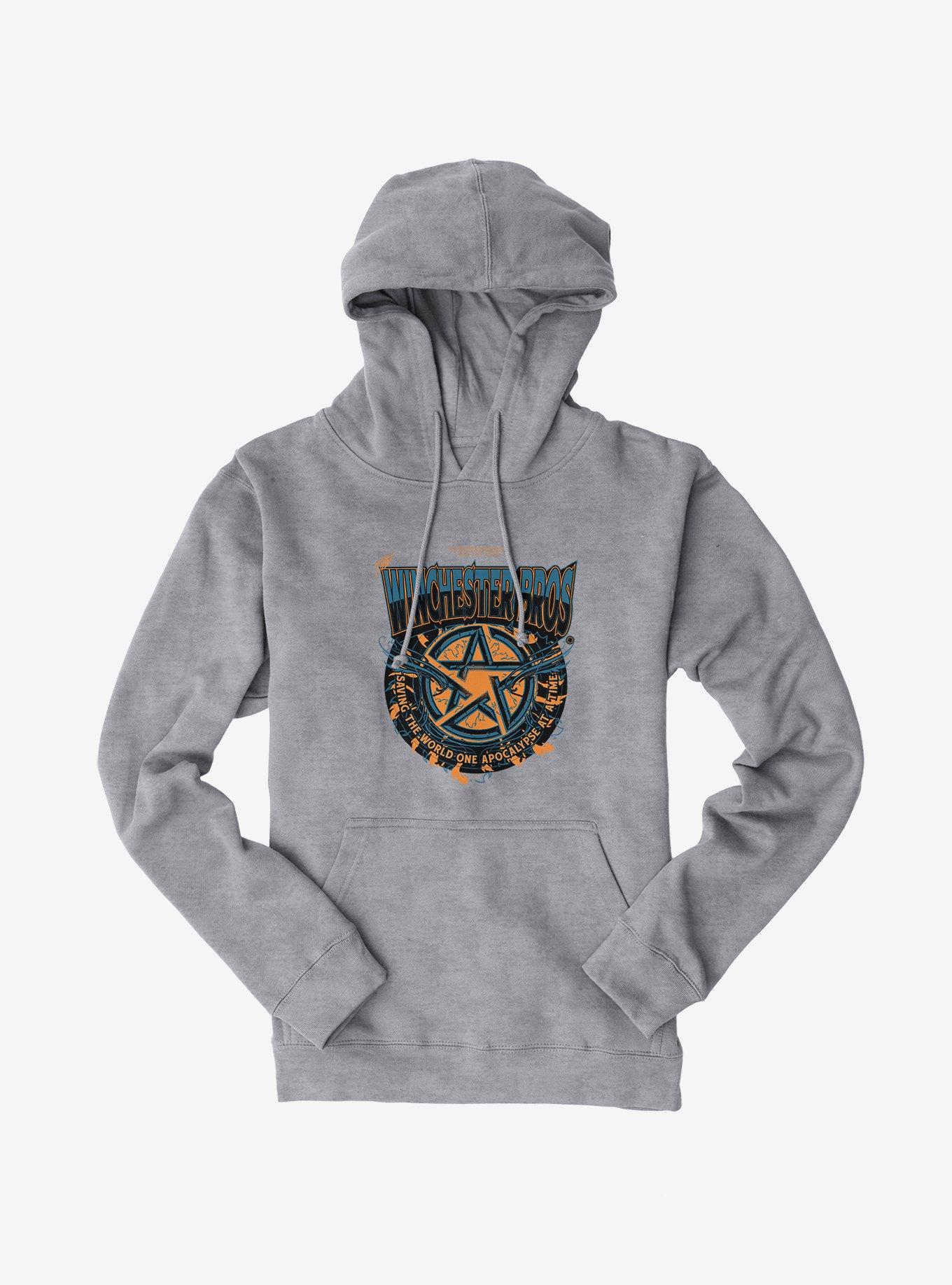 Supernatural Winchester Bros. Pentagram Hoodie, SPORT GRAY, hi-res