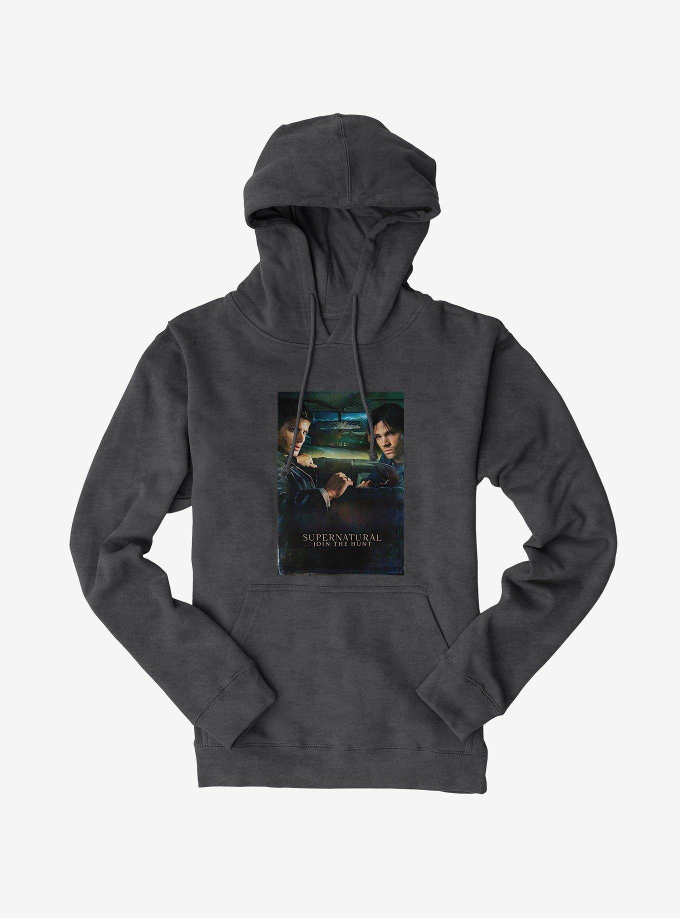 Supernatural Winchester Brothers Car Ride Hoodie, DARK HEATHER, hi-res