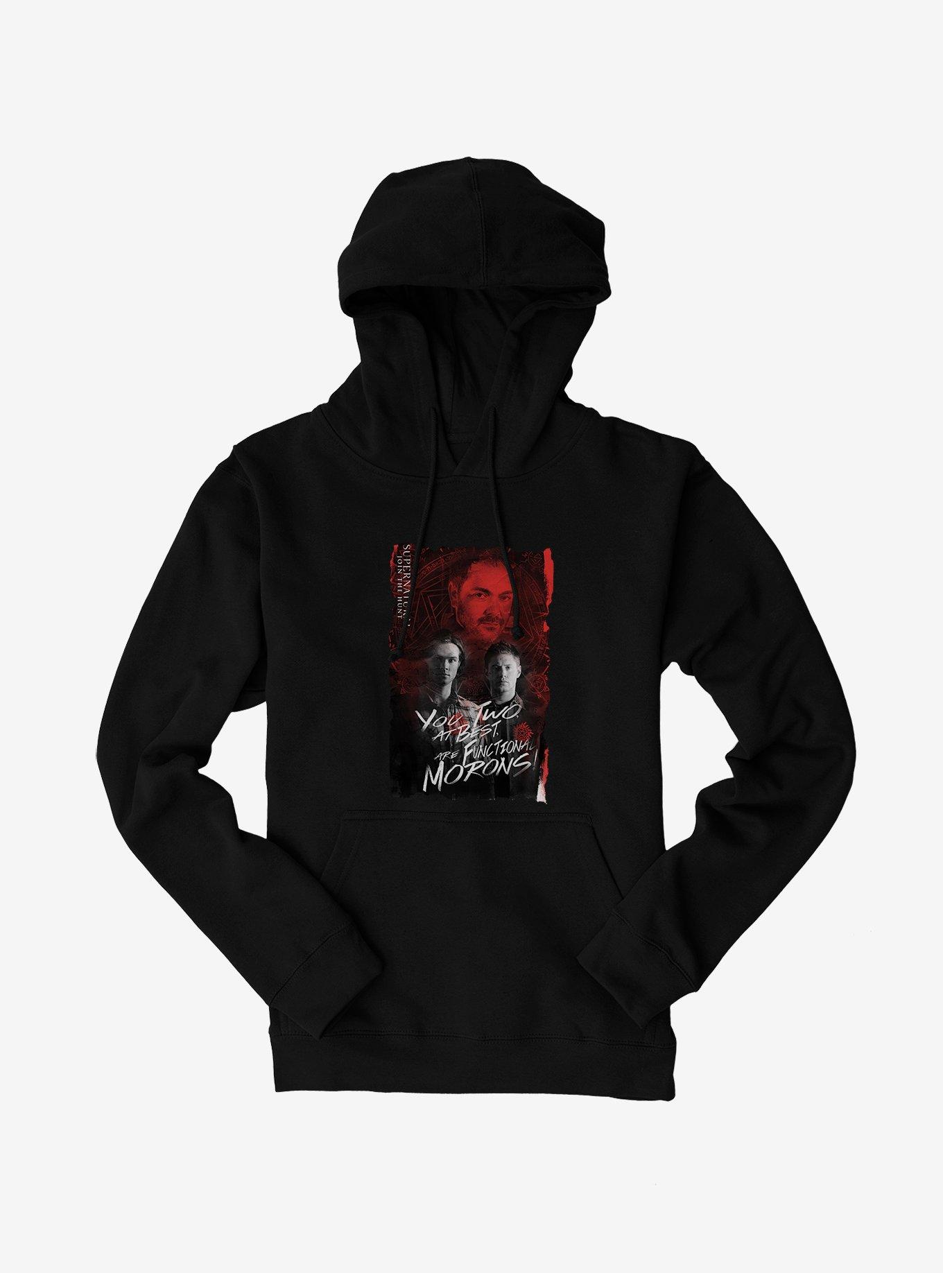 Supernatural Functional Morons Hoodie, BLACK, hi-res