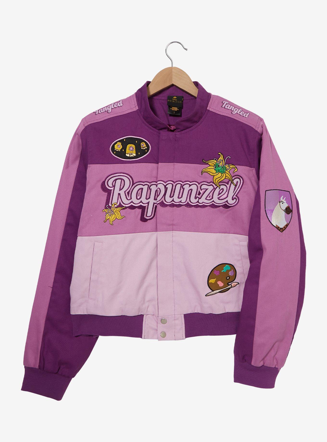 Disney Tangled Rapunzel Women's Plus Size Cropped Moto Jacket — BoxLunch Exclusive, , hi-res