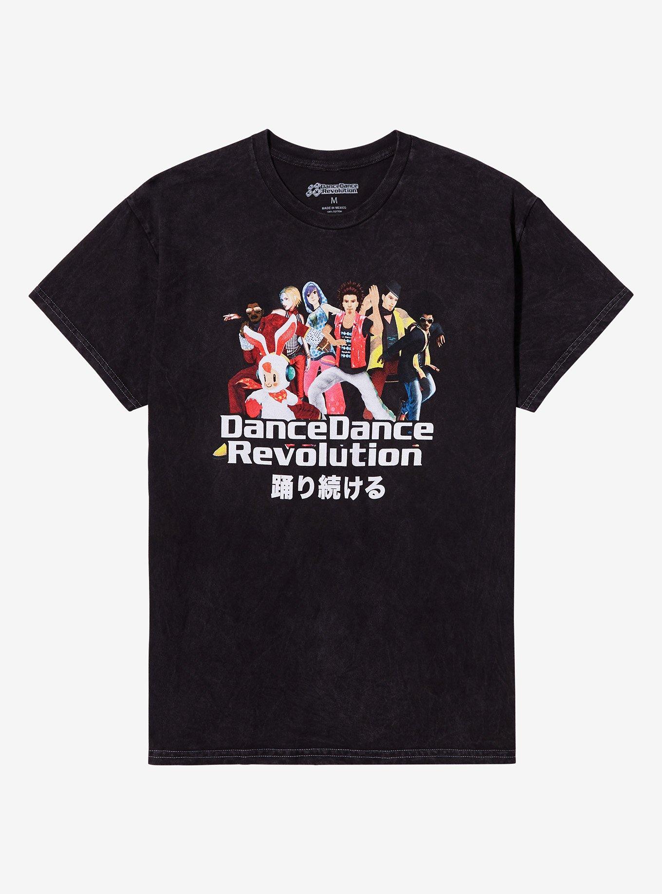 Dance Dance Revolution Group Dark Wash T-Shirt, , hi-res