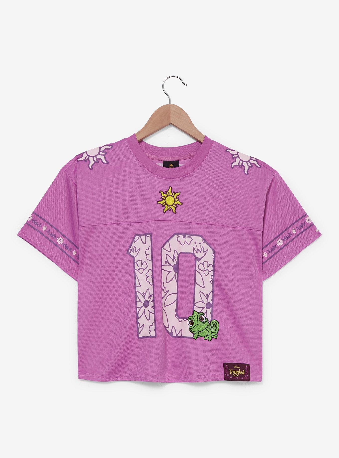 Disney Tangled Rapunzel Women's Cropped Football Jersey - BoxLunch Exclusive, , hi-res