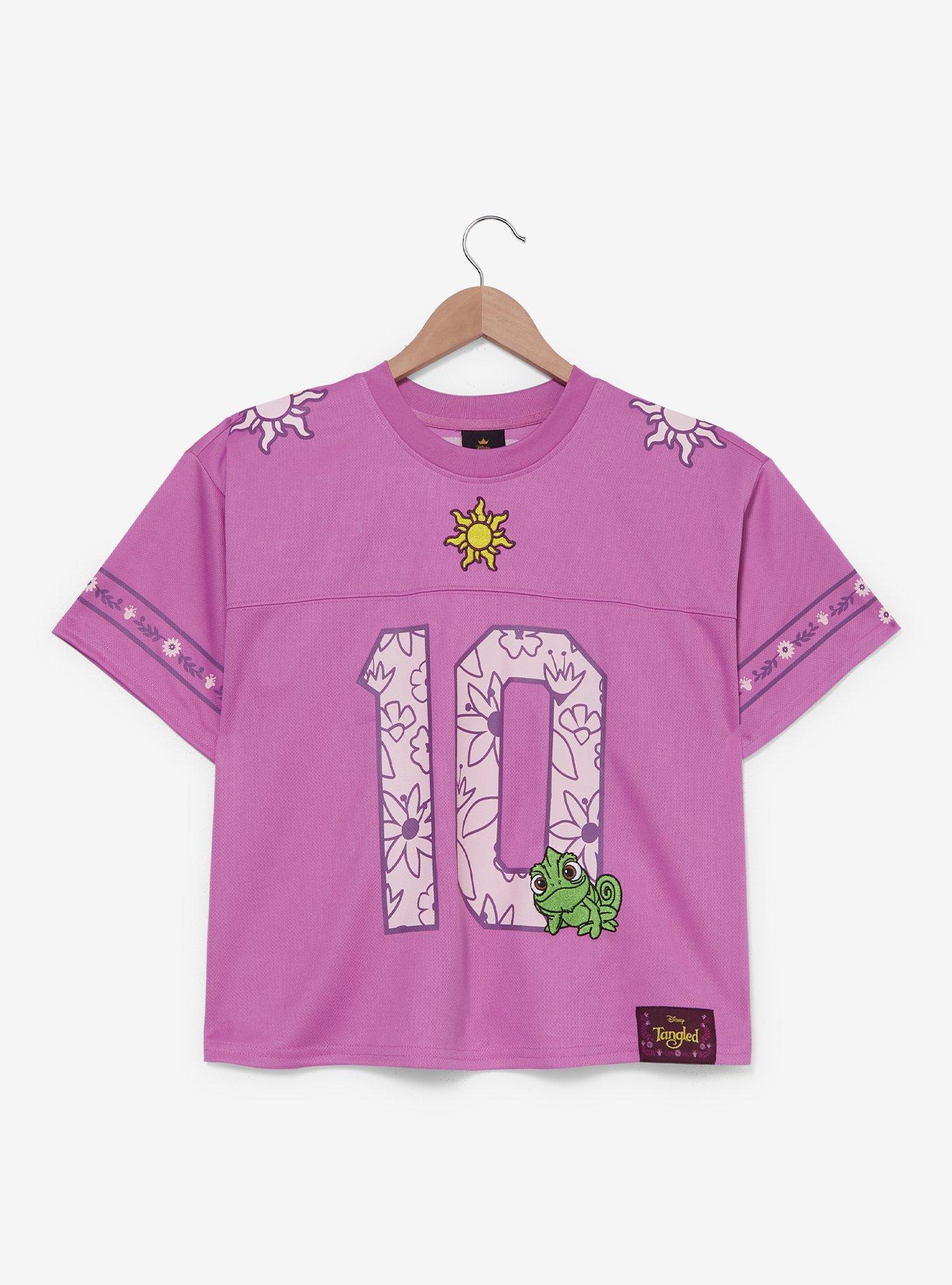 Disney Tangled Rapunzel Women's Plus Size Cropped Football Jersey - BoxLunch Exclusive, , hi-res