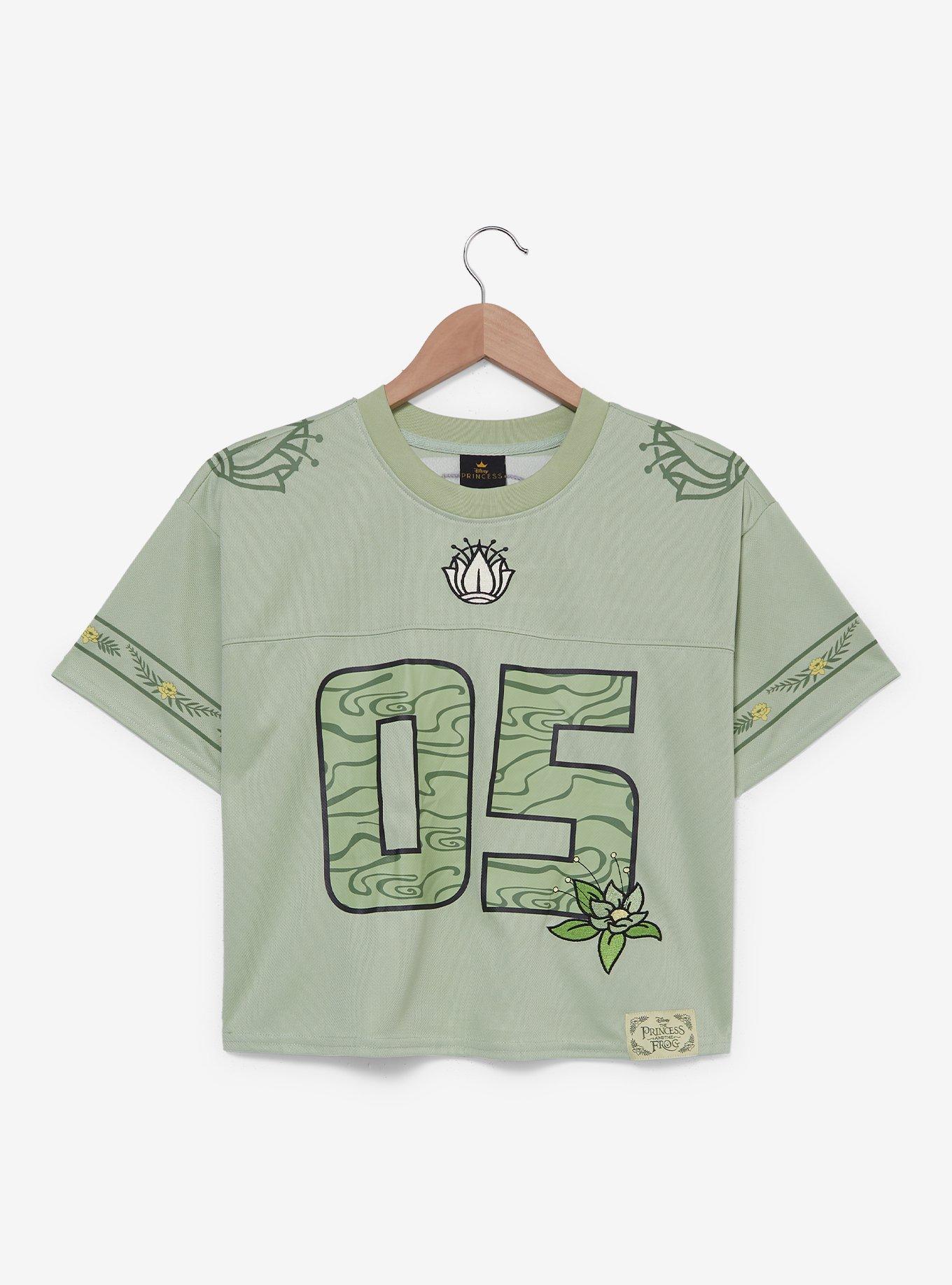 Disney The Princess and The Frog Tiana Women's Cropped Football Jersey - BoxLunch Exclusive, , hi-res