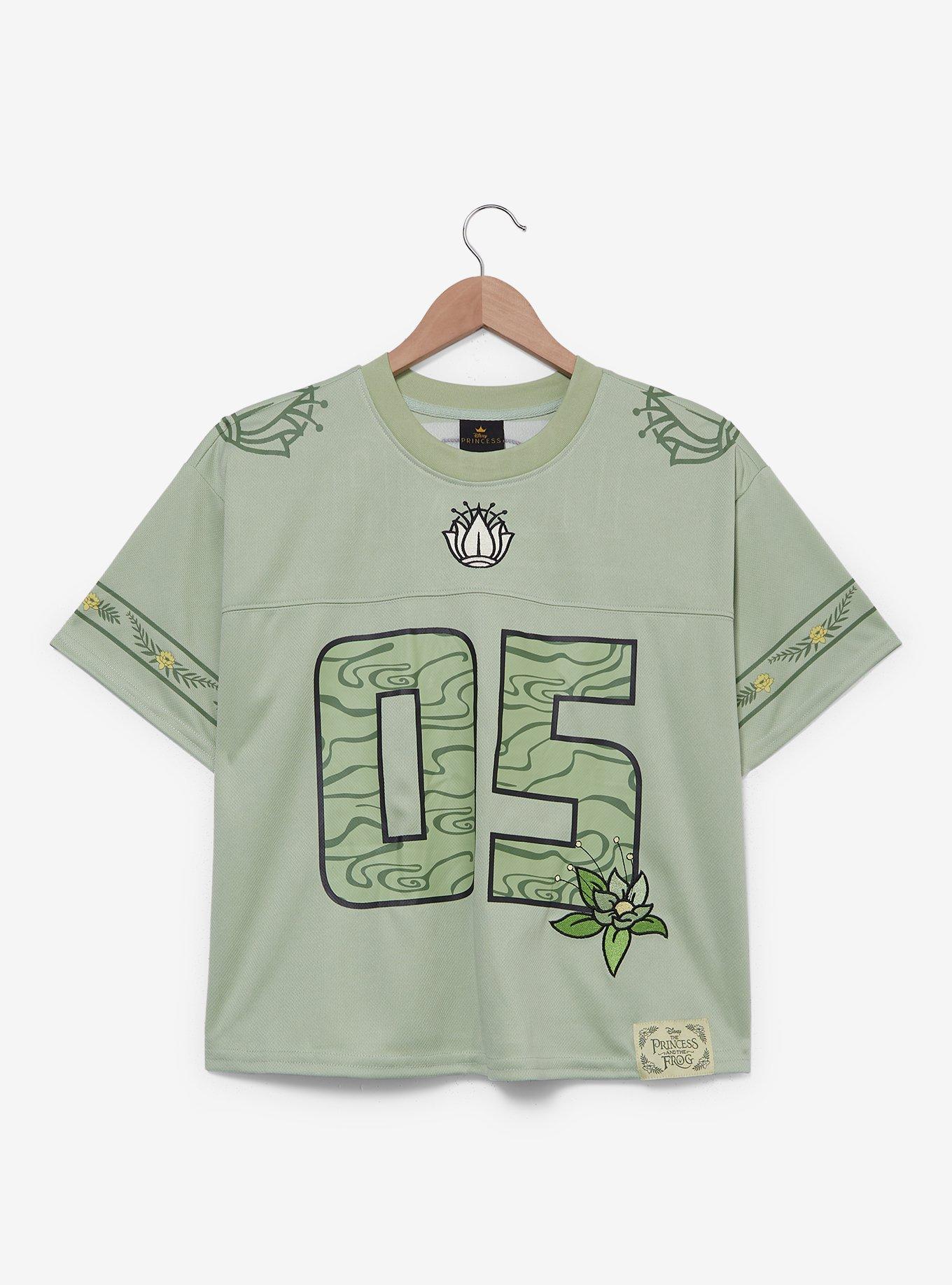 Disney The Princess and The Frog Tiana Women's Plus Size Cropped Football Jersey - BoxLunch Exclusive, , hi-res