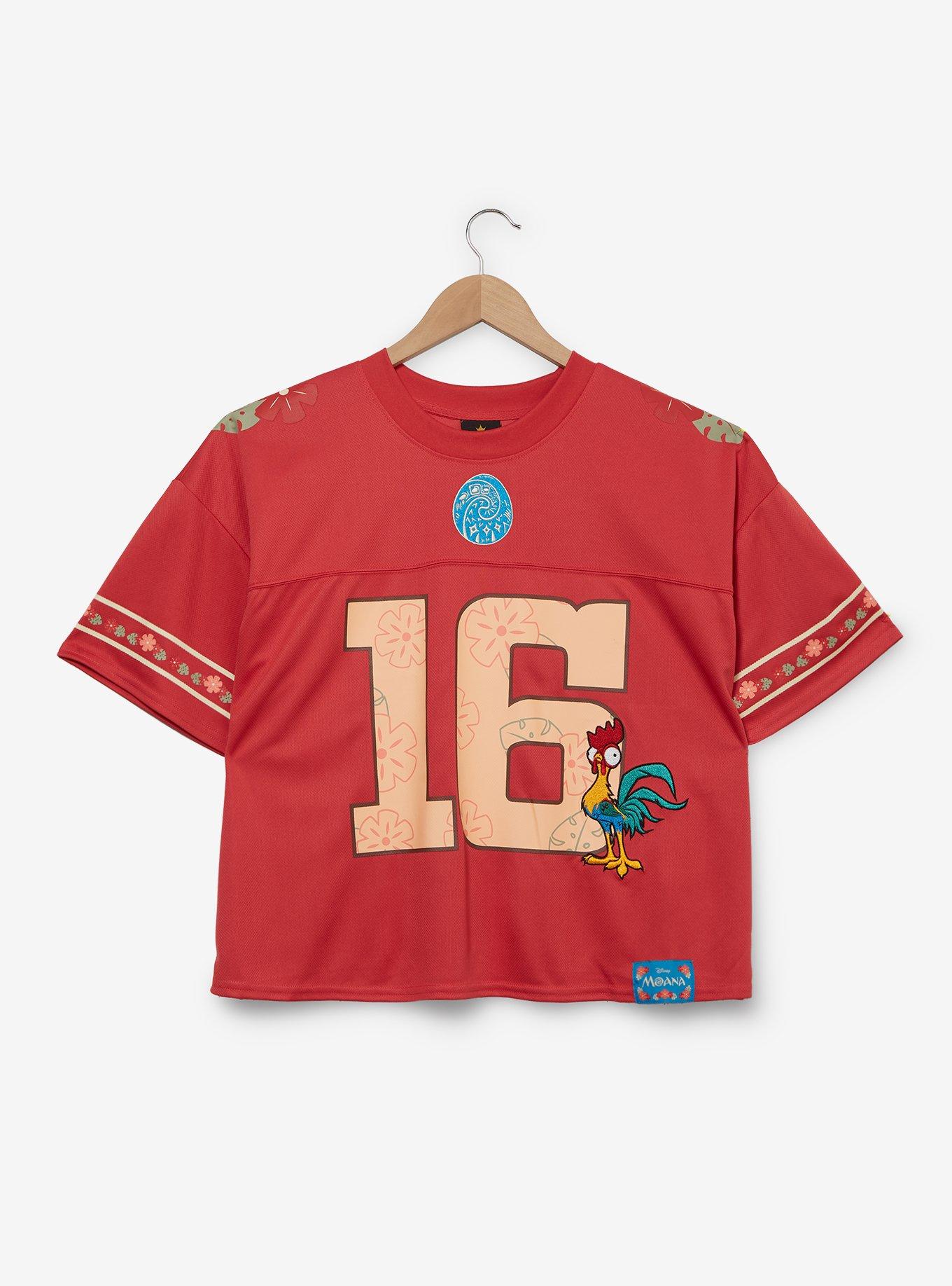 Disney Moana Hei Hei Women's Plus Size Cropped Football Jersey — BoxLunch Exclusive, , hi-res