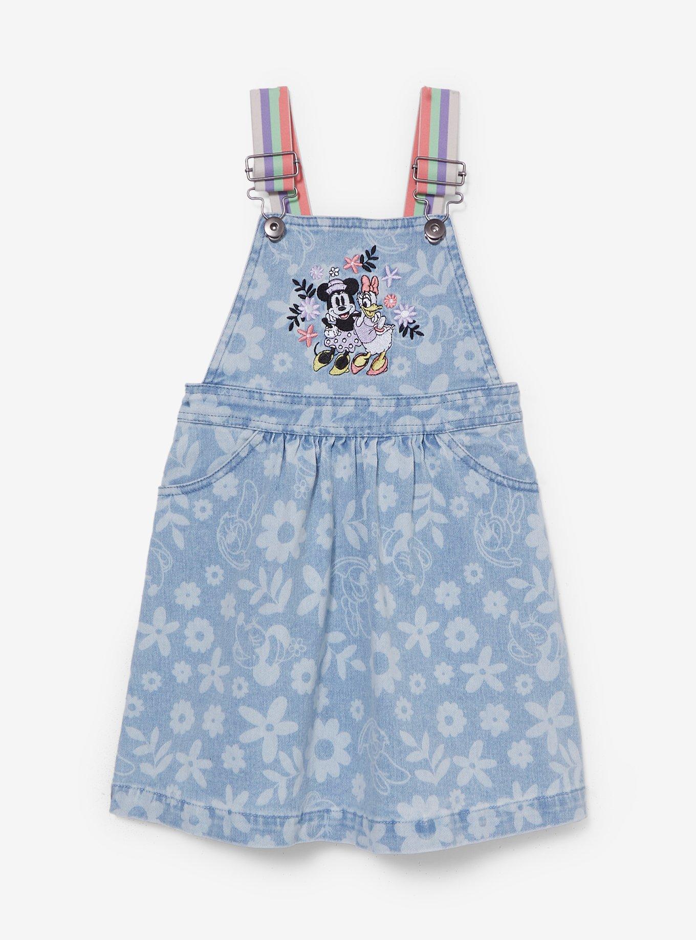 Disney Minnie Mouse & Daisy Duck Toddler Denim Dress — BoxLunch Exclusive, , hi-res