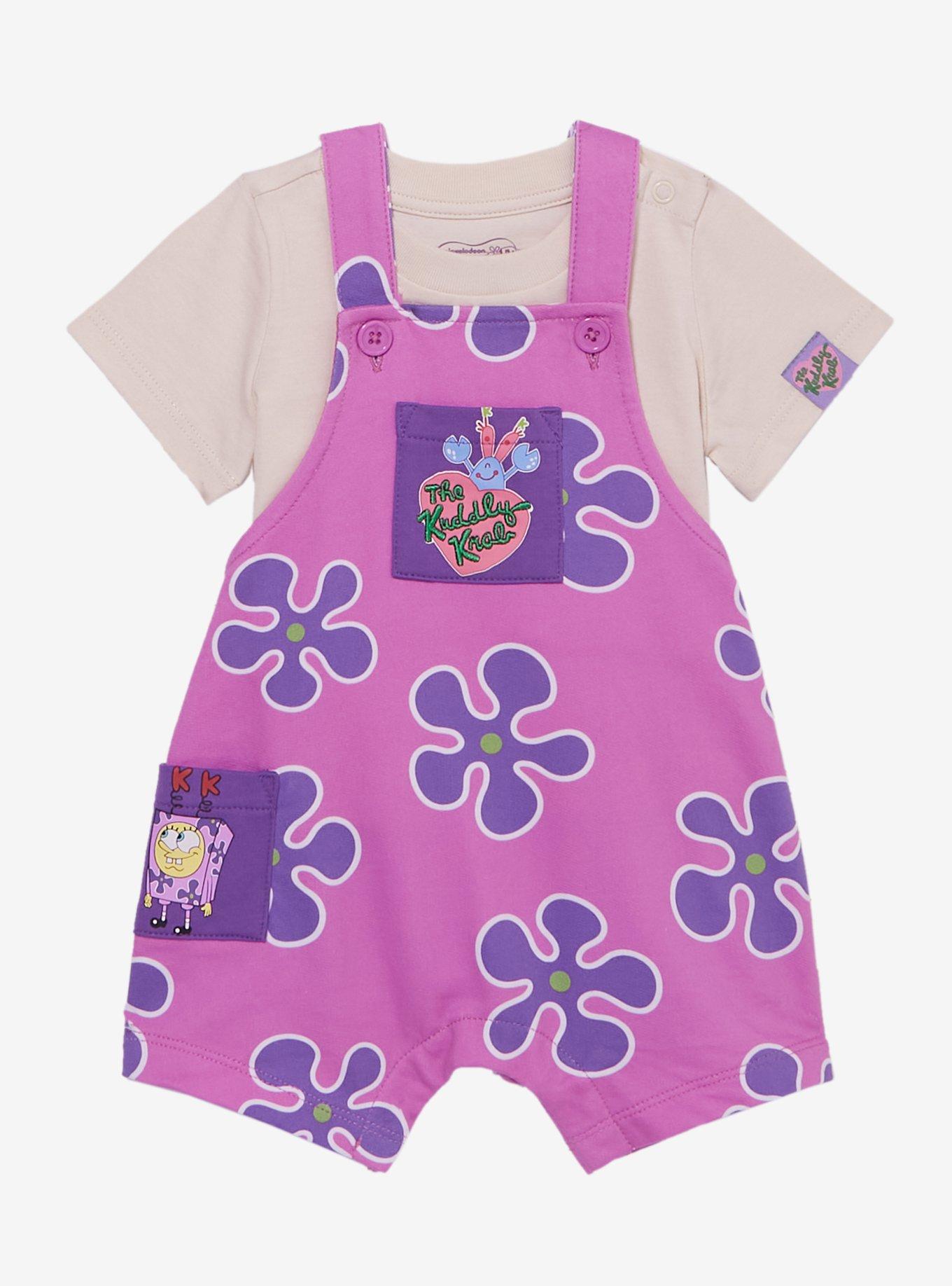 SpongeBob SquarePants The Kuddly Krab Infant Overall and Shirt Set - BoxLunch Exclusive, PURPLE, hi-res