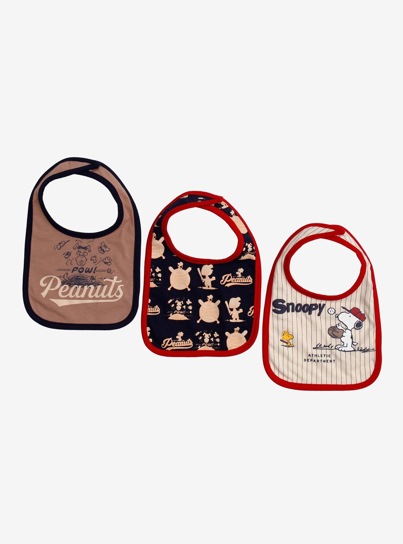 Peanuts Baseball Infant Bib Set &mdash; BoxLunch Exclusive, , hi-res