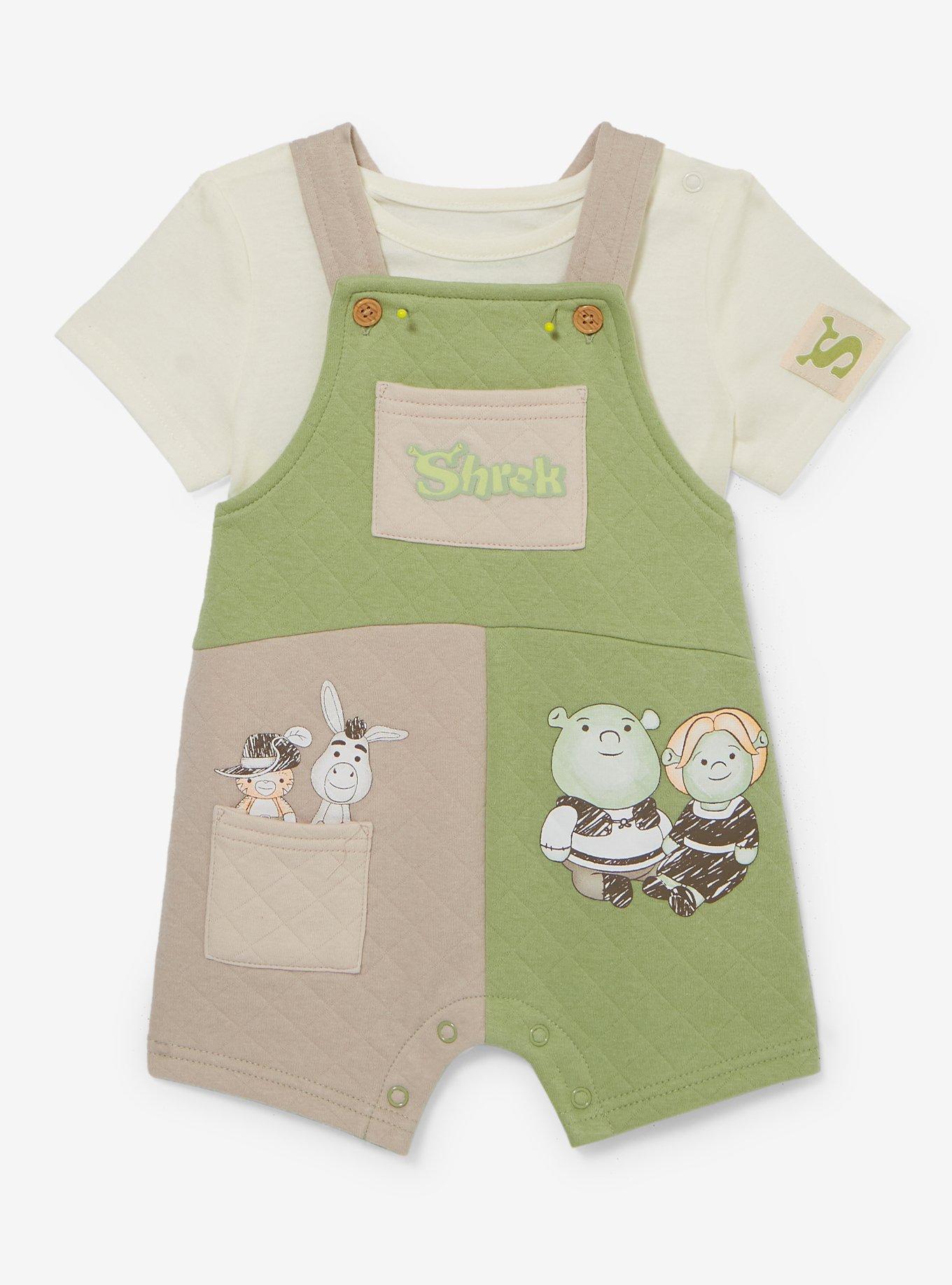 DreamWorks Shrek Cartoon Infant T-Shirt and Overall Set — BoxLunch Exclusive, , hi-res