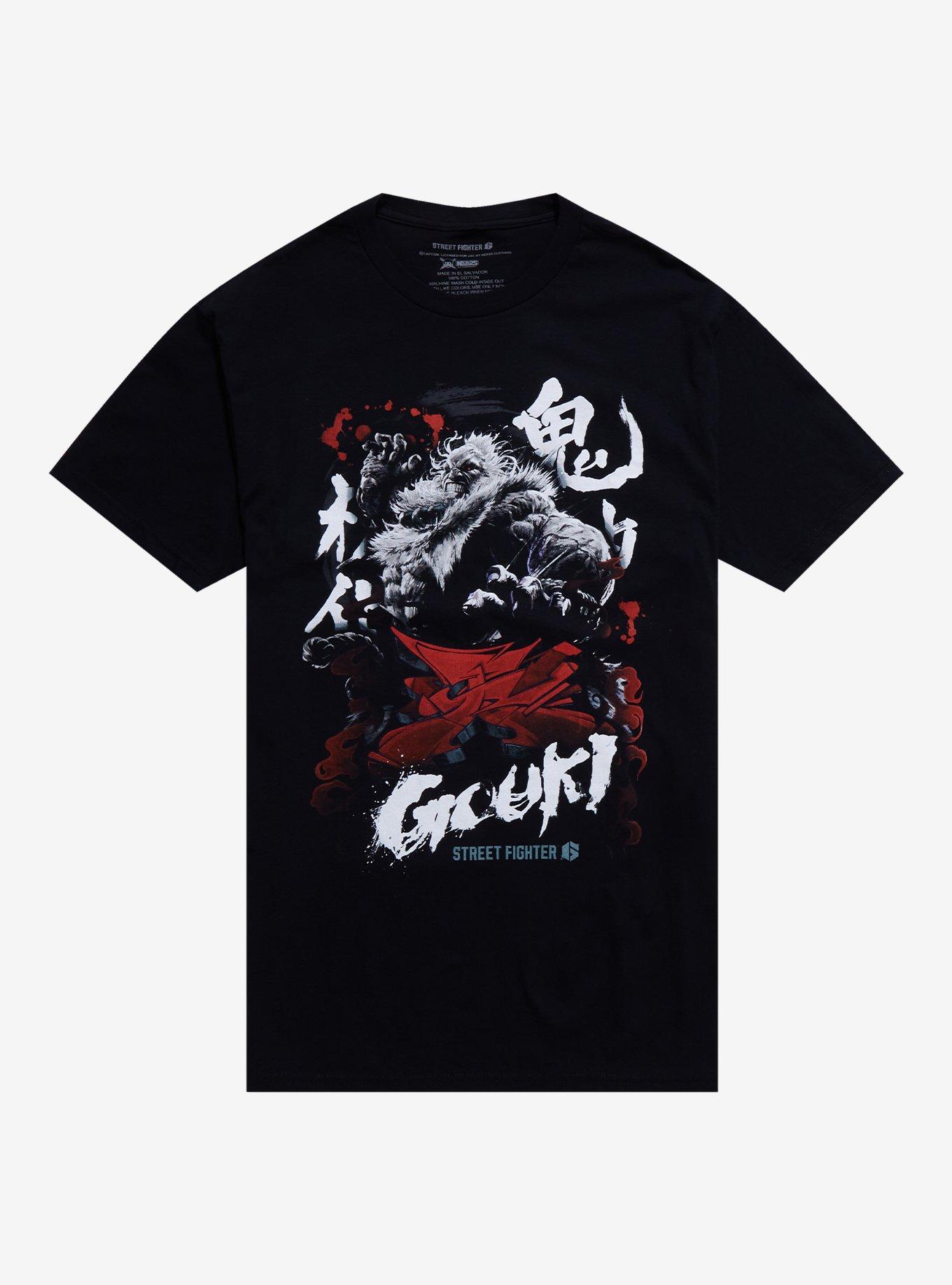 Street Fighter 6 Gouki T-Shirt By NERDS Clothing, BLACK, hi-res