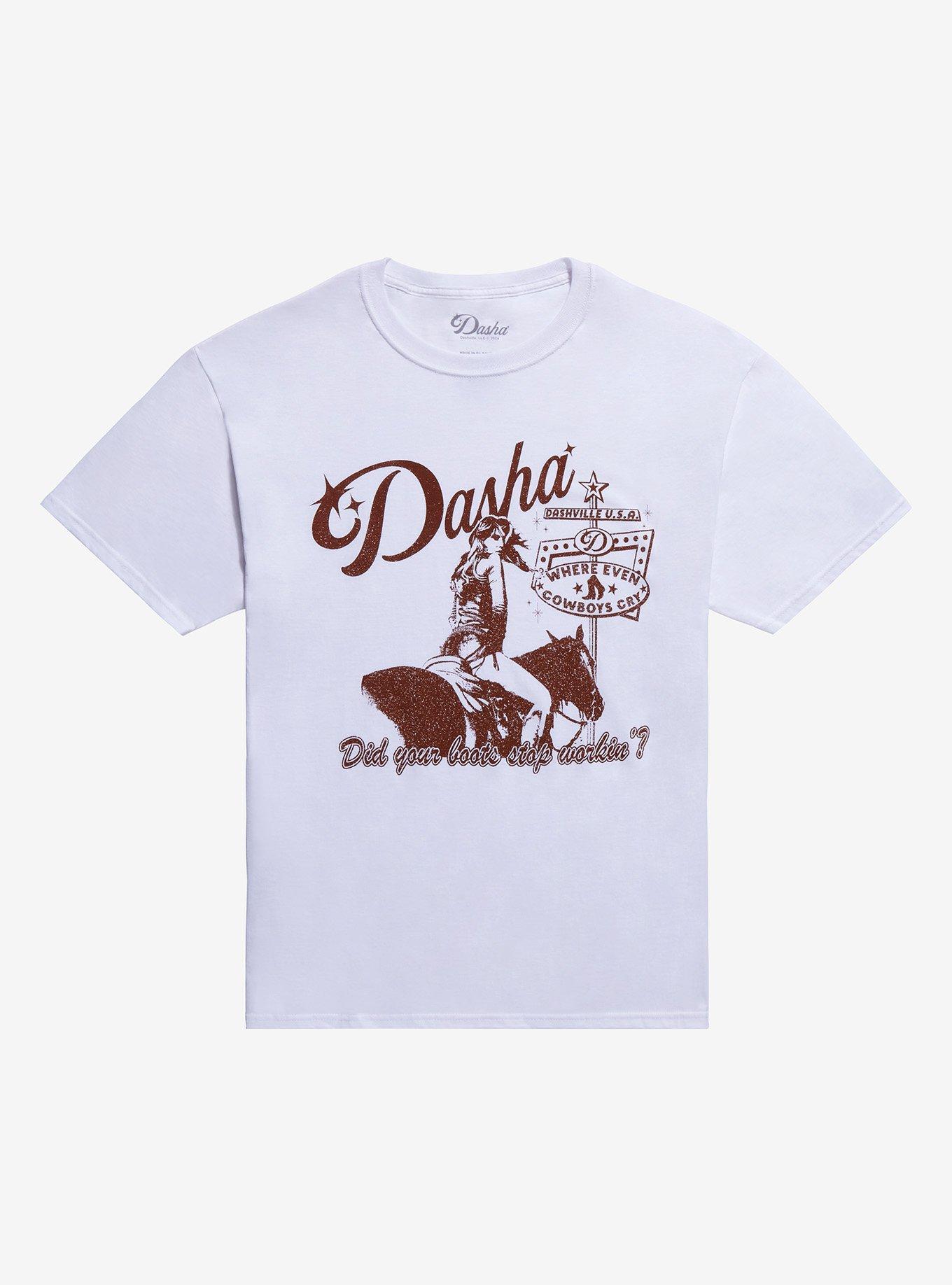 Dasha Boots Stop Workin' Boyfriend Fit Girls T-Shirt, , hi-res