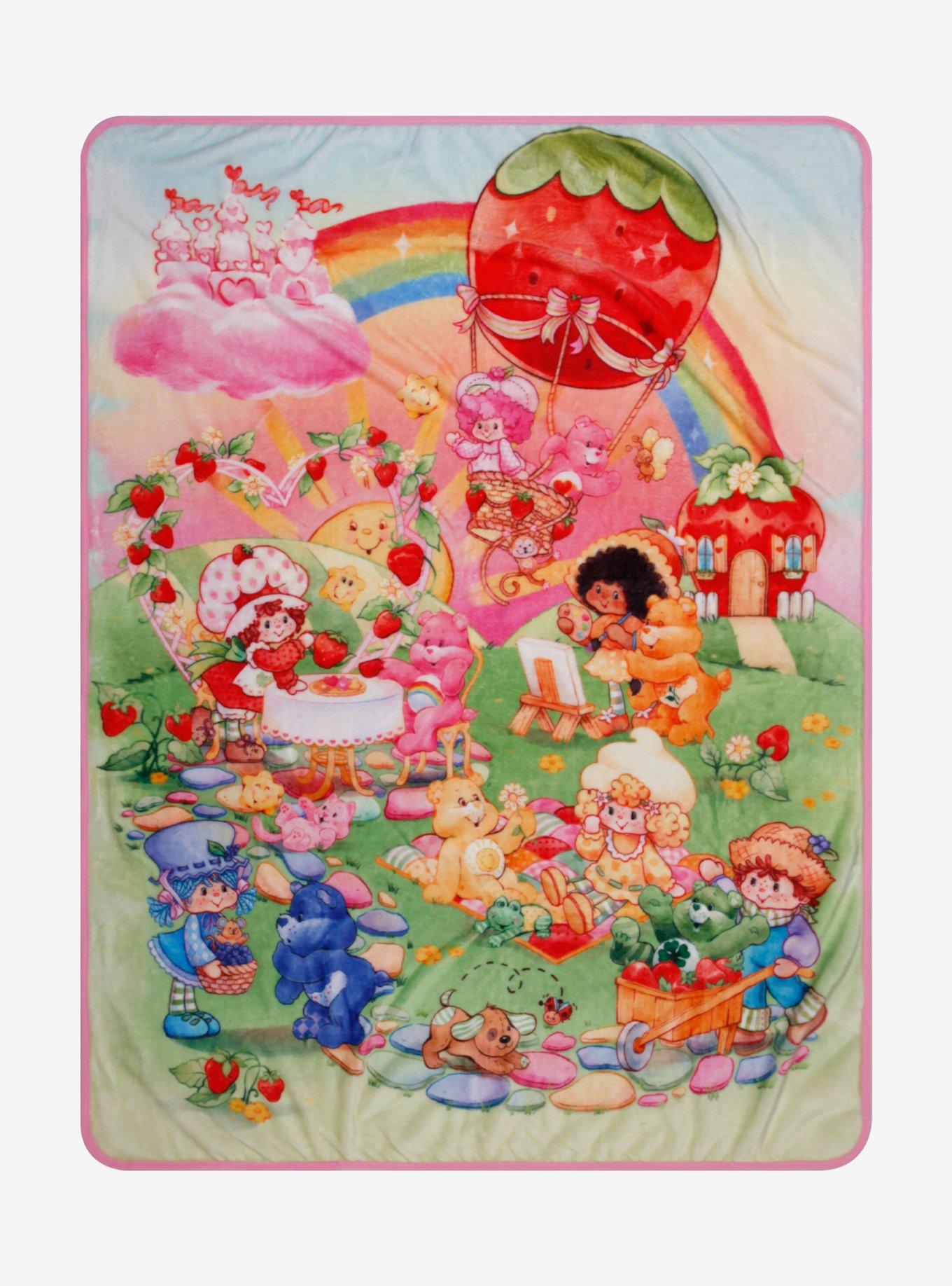 Strawberry Shortcake X Care Bears Friends Throw Blanket, , hi-res