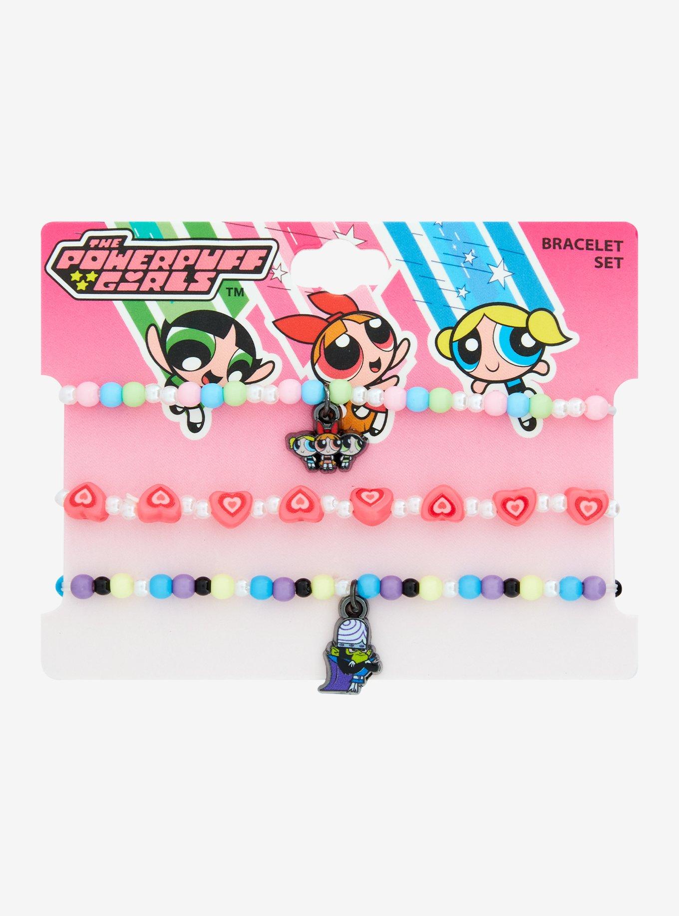 The Powerpuff Girls Trio & Mojo Jojo Bead Bracelet Set, , hi-res