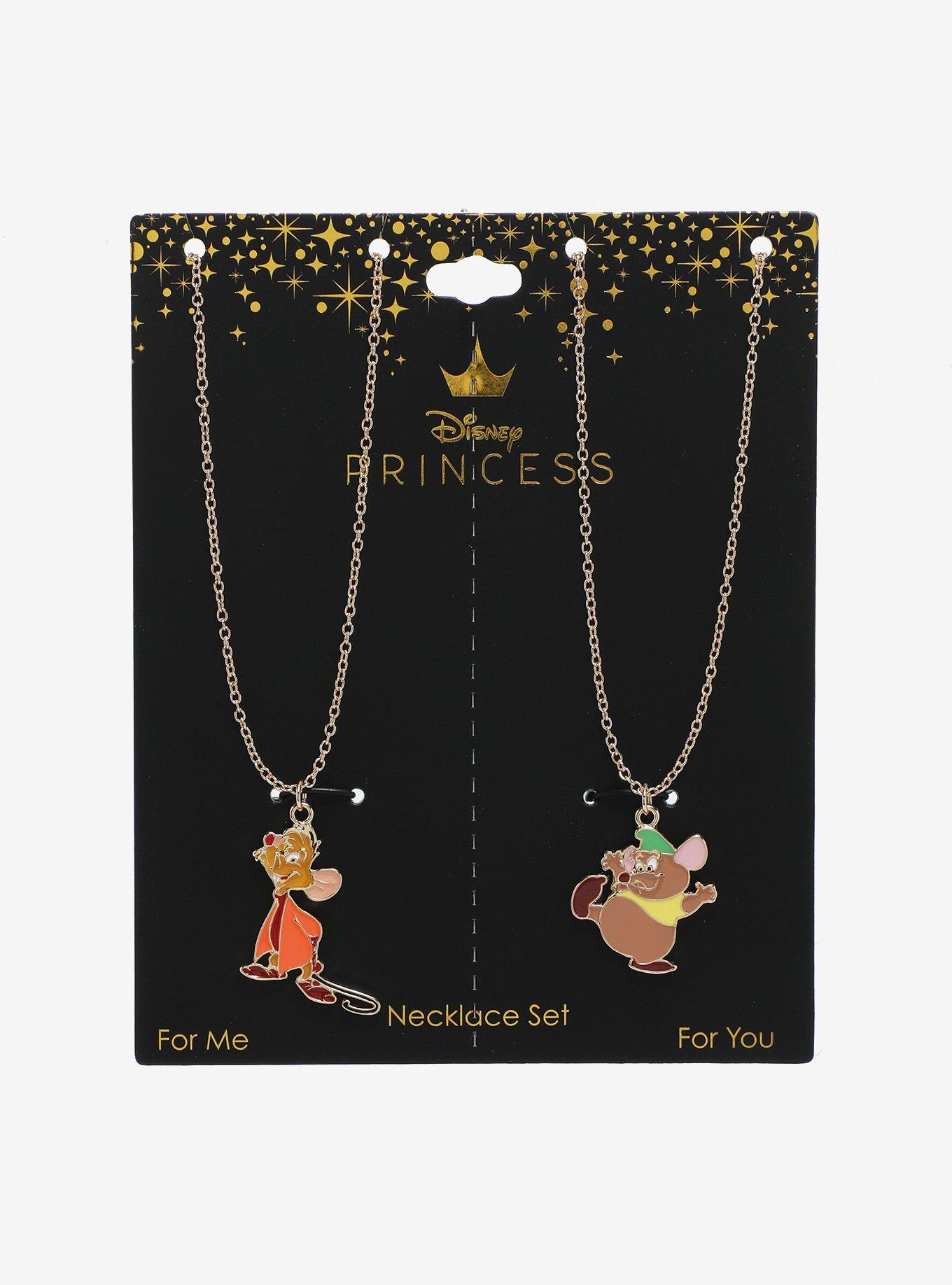 Disney Cinderella Jaq & Gus Best Friend Necklace Set, , hi-res