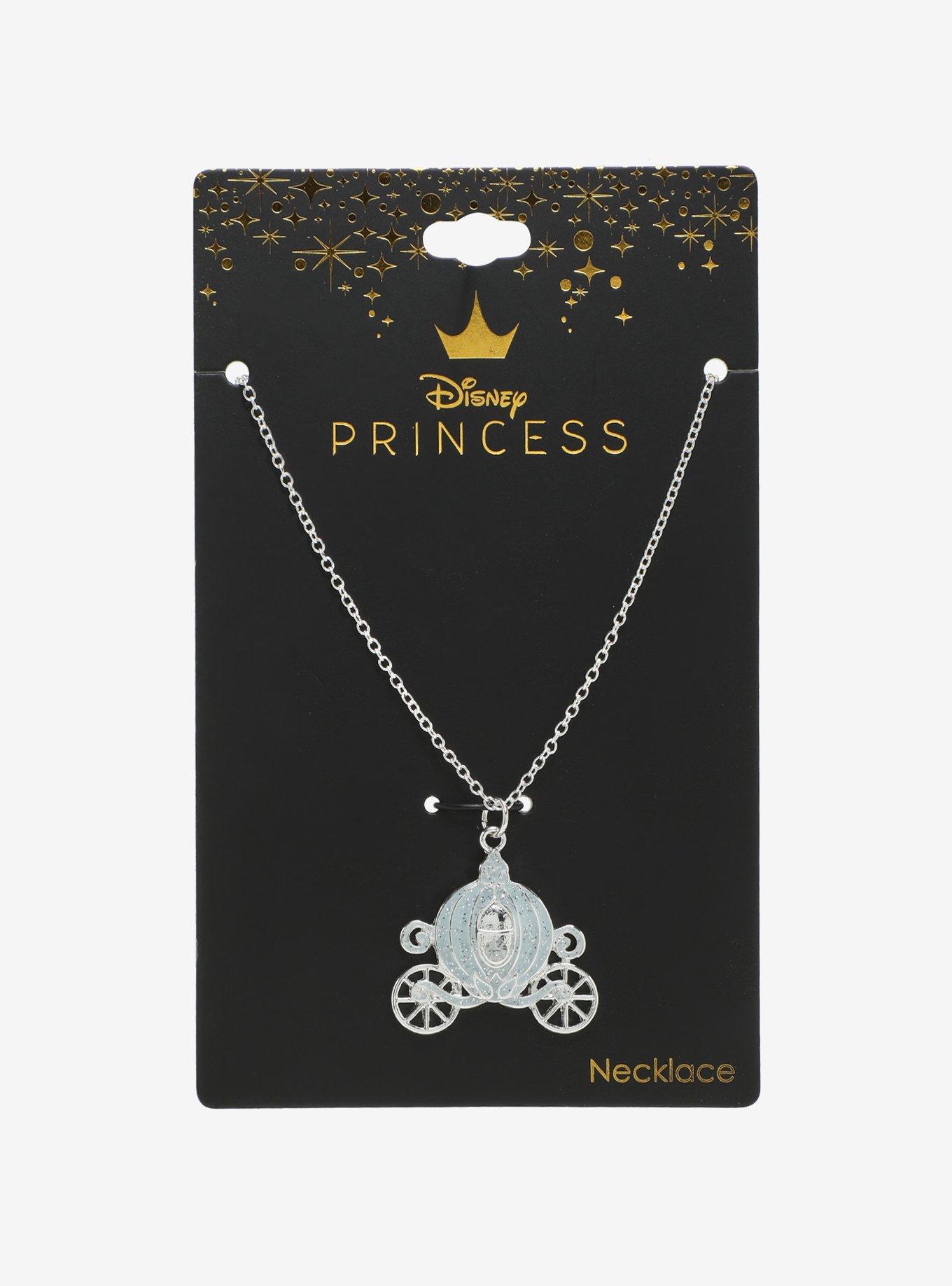 Disney Cinderella Glitter Carriage Necklace Hot Topic