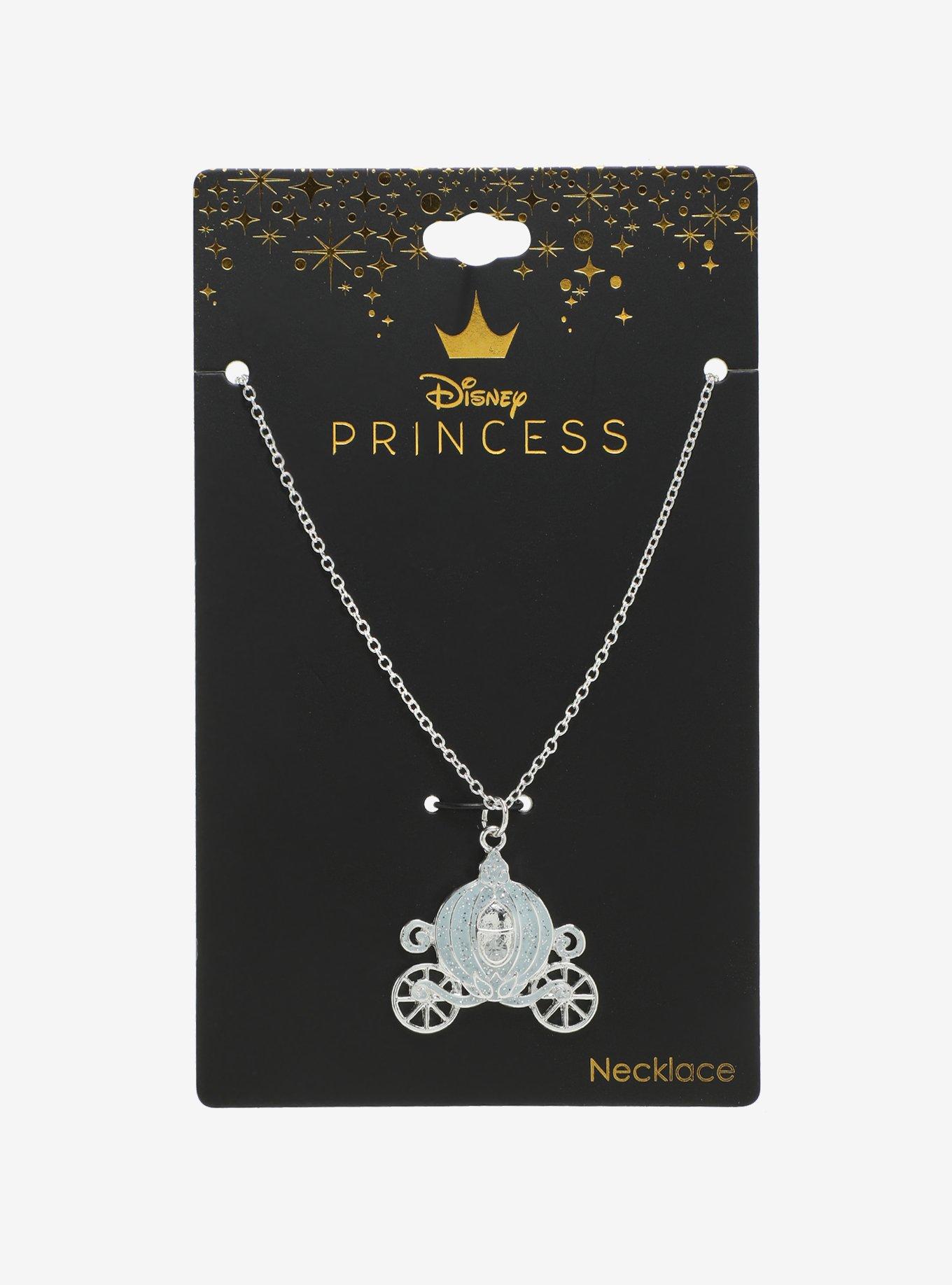 Disney Cinderella Glitter Carriage Necklace, , hi-res