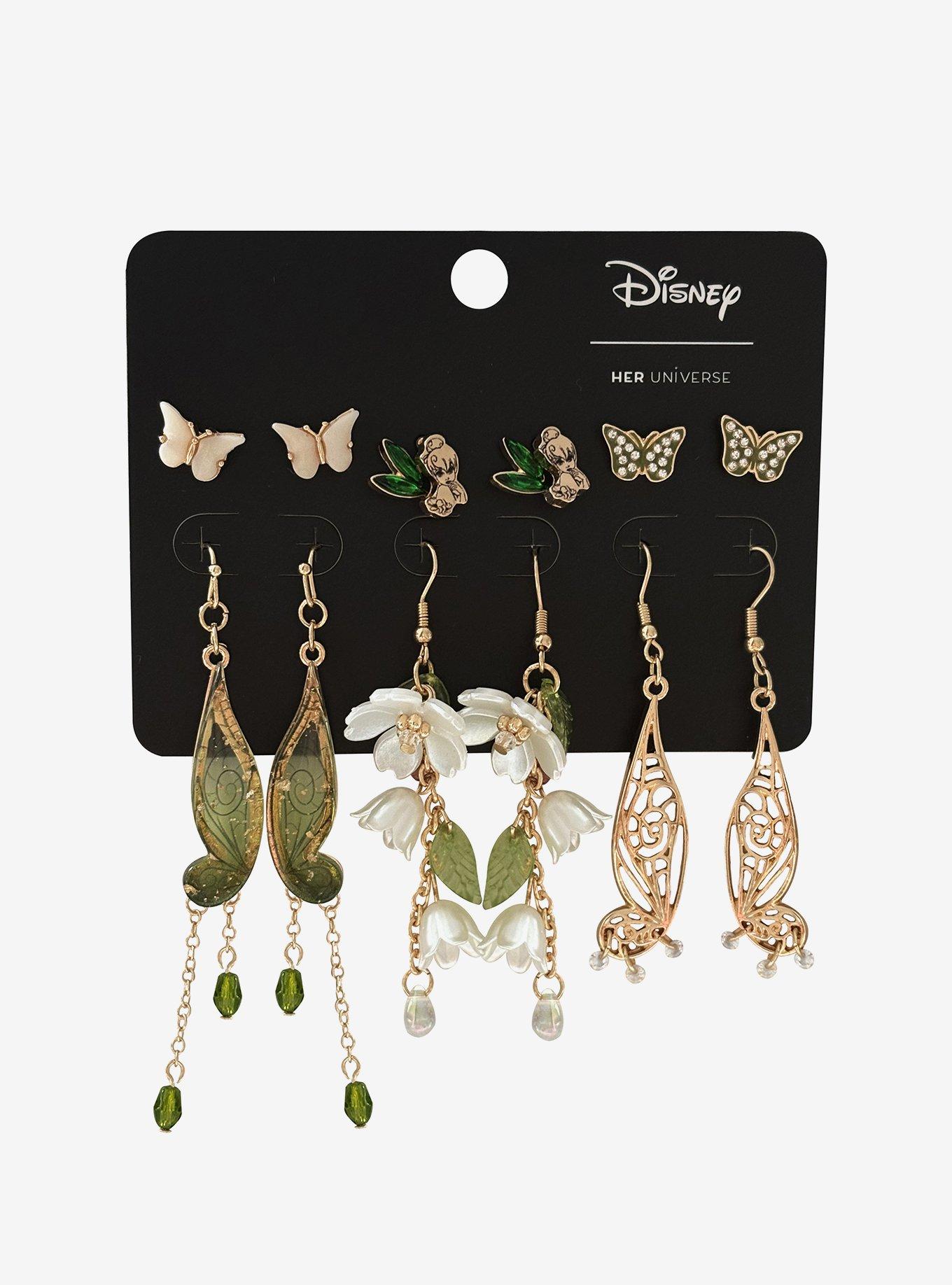 Her Universe Disney Peter Pan Tinker Bell Earring Set, , hi-res