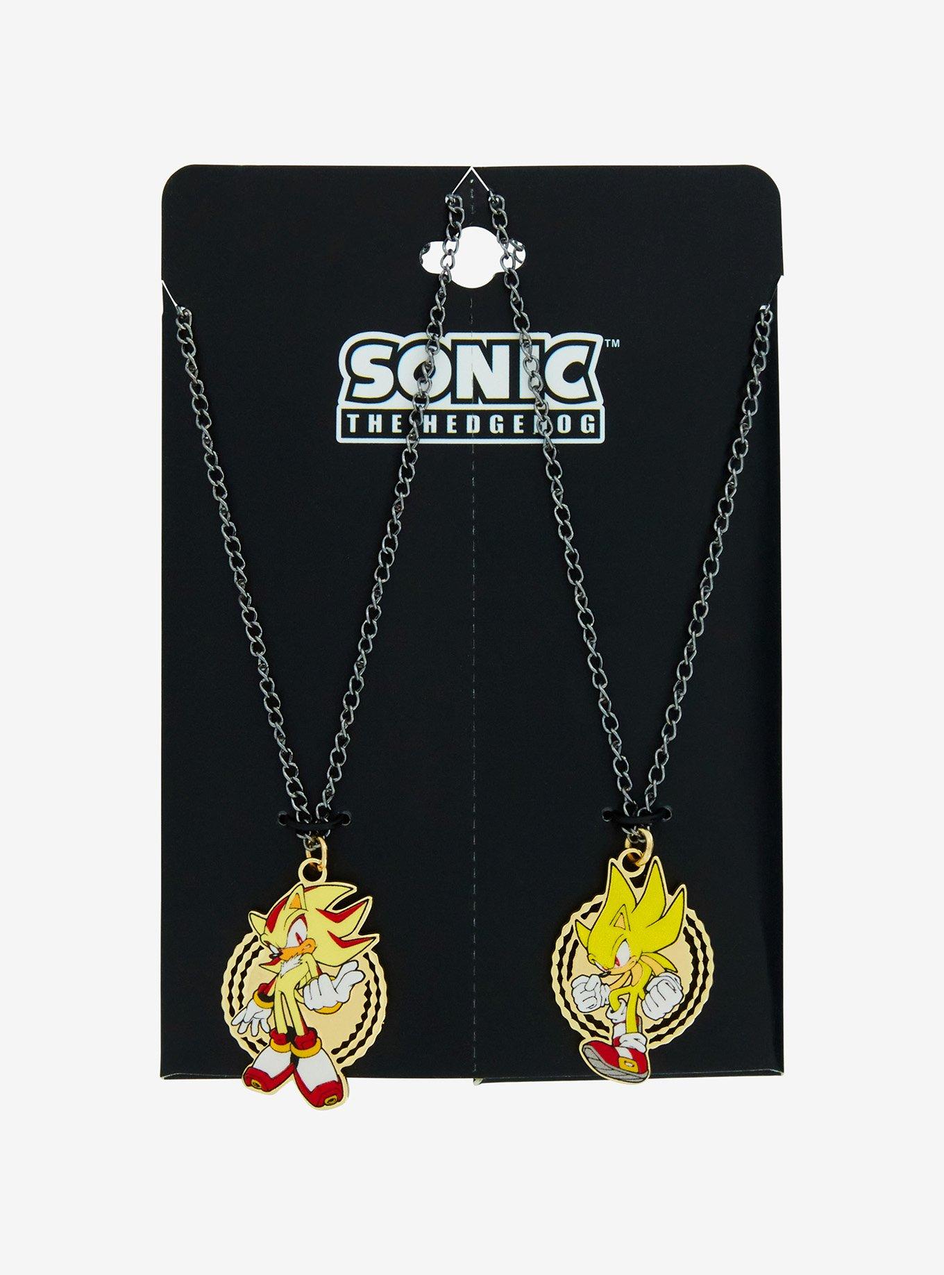 Sonic The Hedgehog Super Sonic & Super Shadow Best Friend Necklace Set, , hi-res