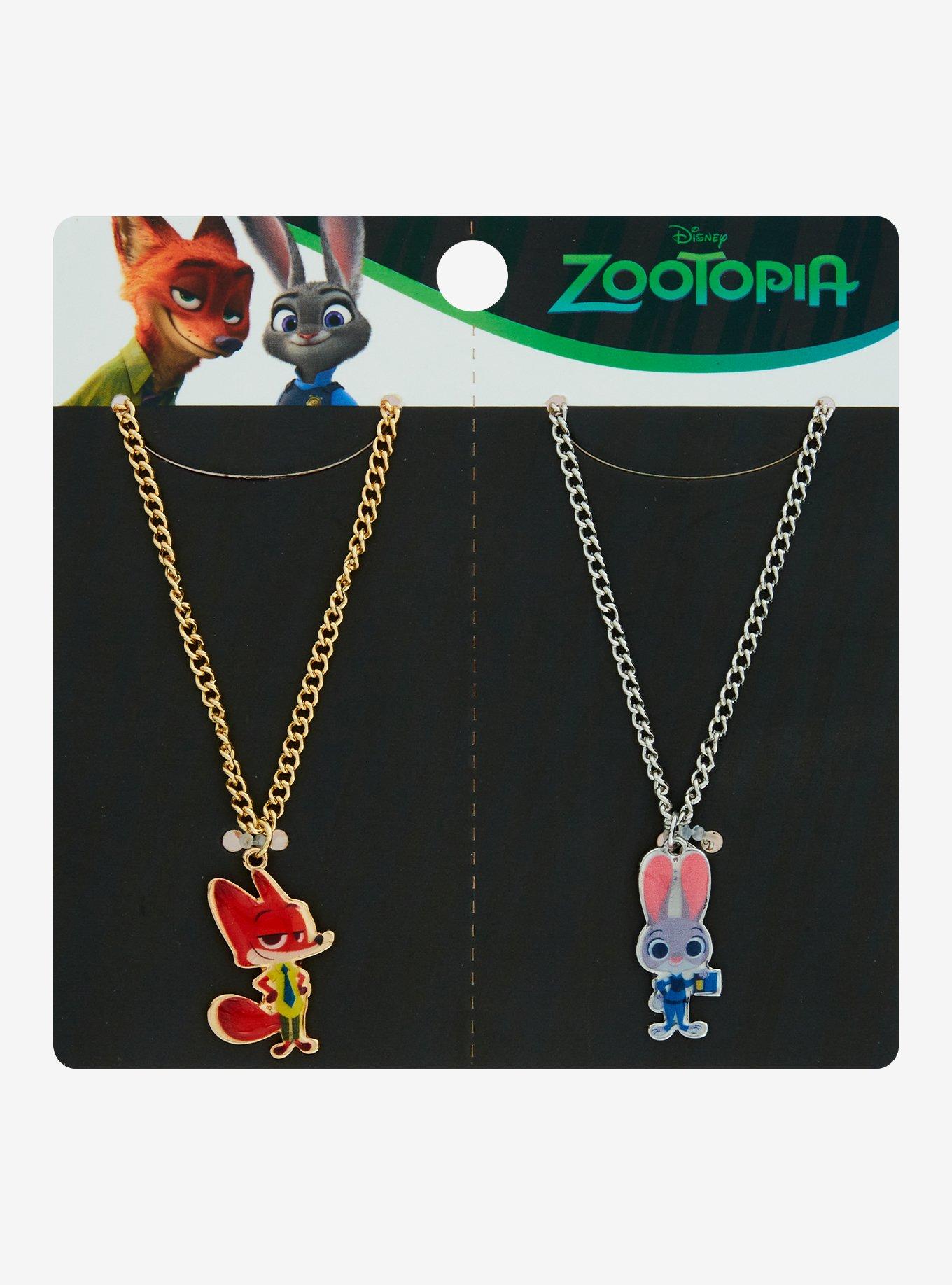 Disney Zootopia Nick & Judy Best Friend Necklace Set, , hi-res