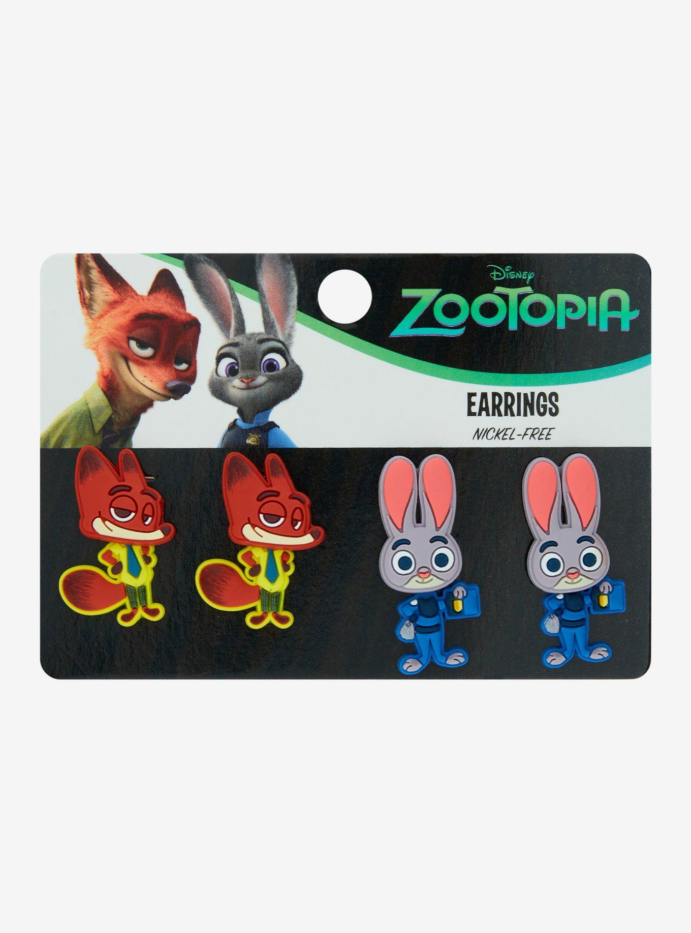 Disney Zootopia Nick & Judy Front/Back Earrings, , hi-res