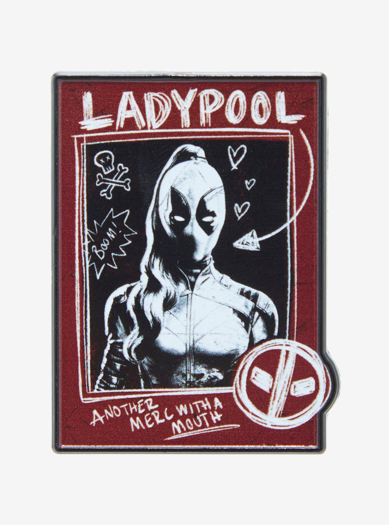 Marvel Deadpool and Wolverine Ladypool Poster Enamel Pin - BoxLunch Exclusive, , hi-res