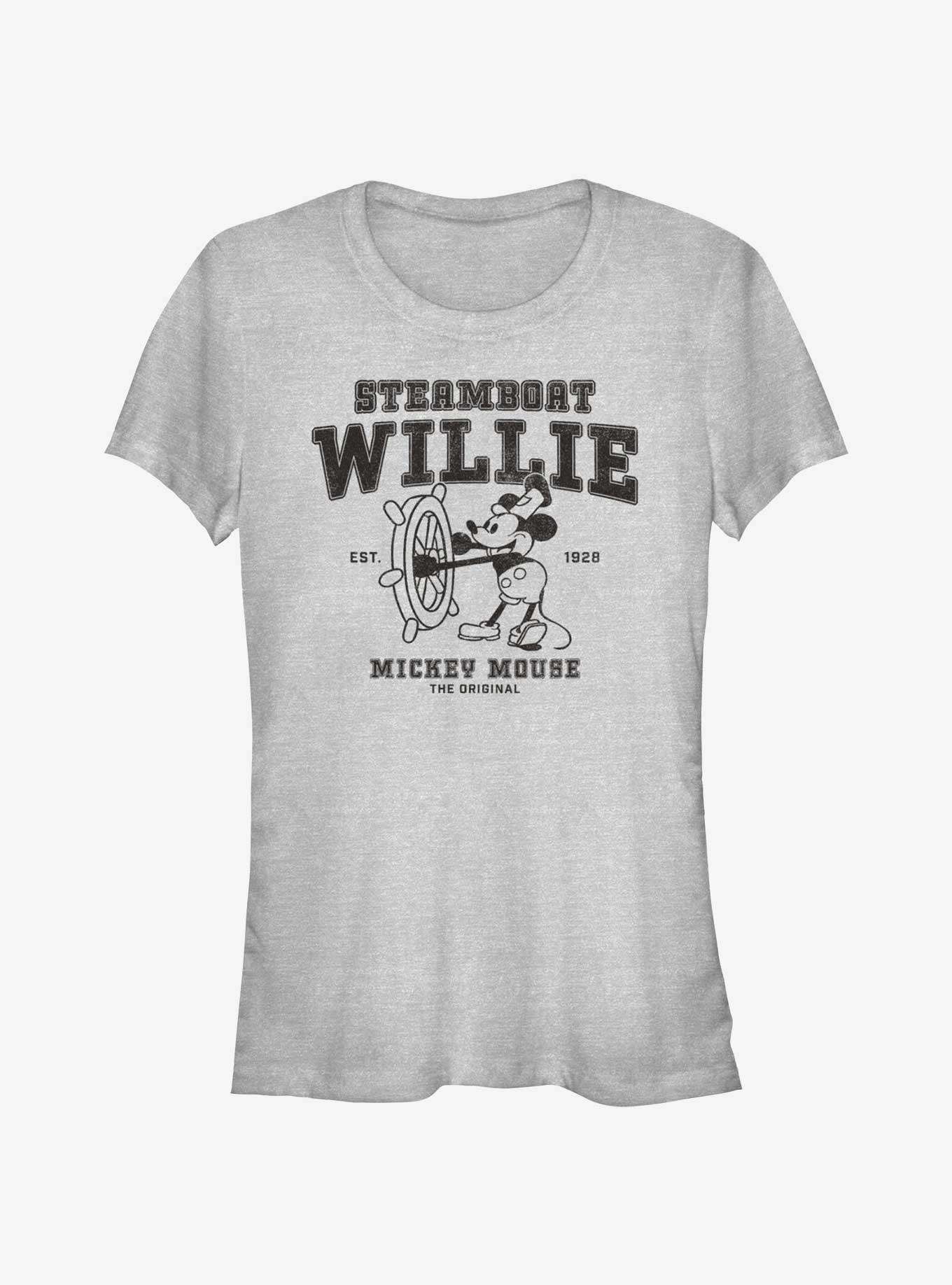 Disney Mickey Mouse Steamboat Collegiate Girls T-Shirt, ATH HTR, hi-res
