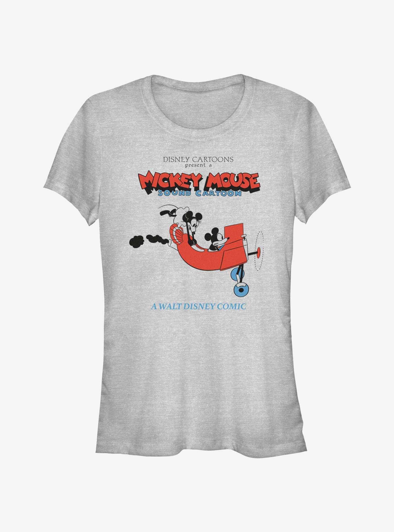 Disney Mickey Mouse And Minnie On Plane Girls T-Shirt