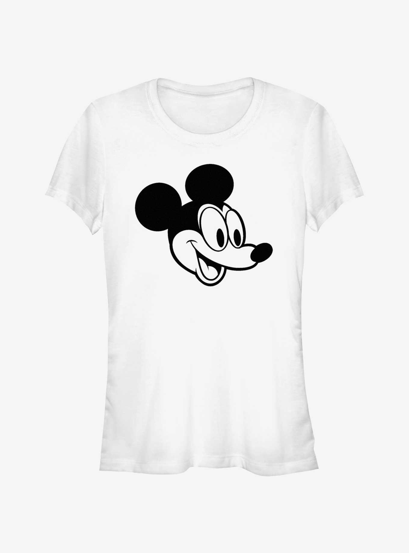 Disney Mickey Mouse Early Mickey Headshot Girls T-Shirt, WHITE, hi-res