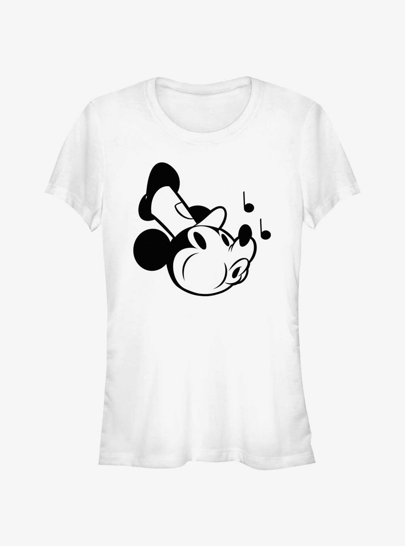 Disney Mickey Mouse Steamboat Whistling Girls T-Shirt, WHITE, hi-res