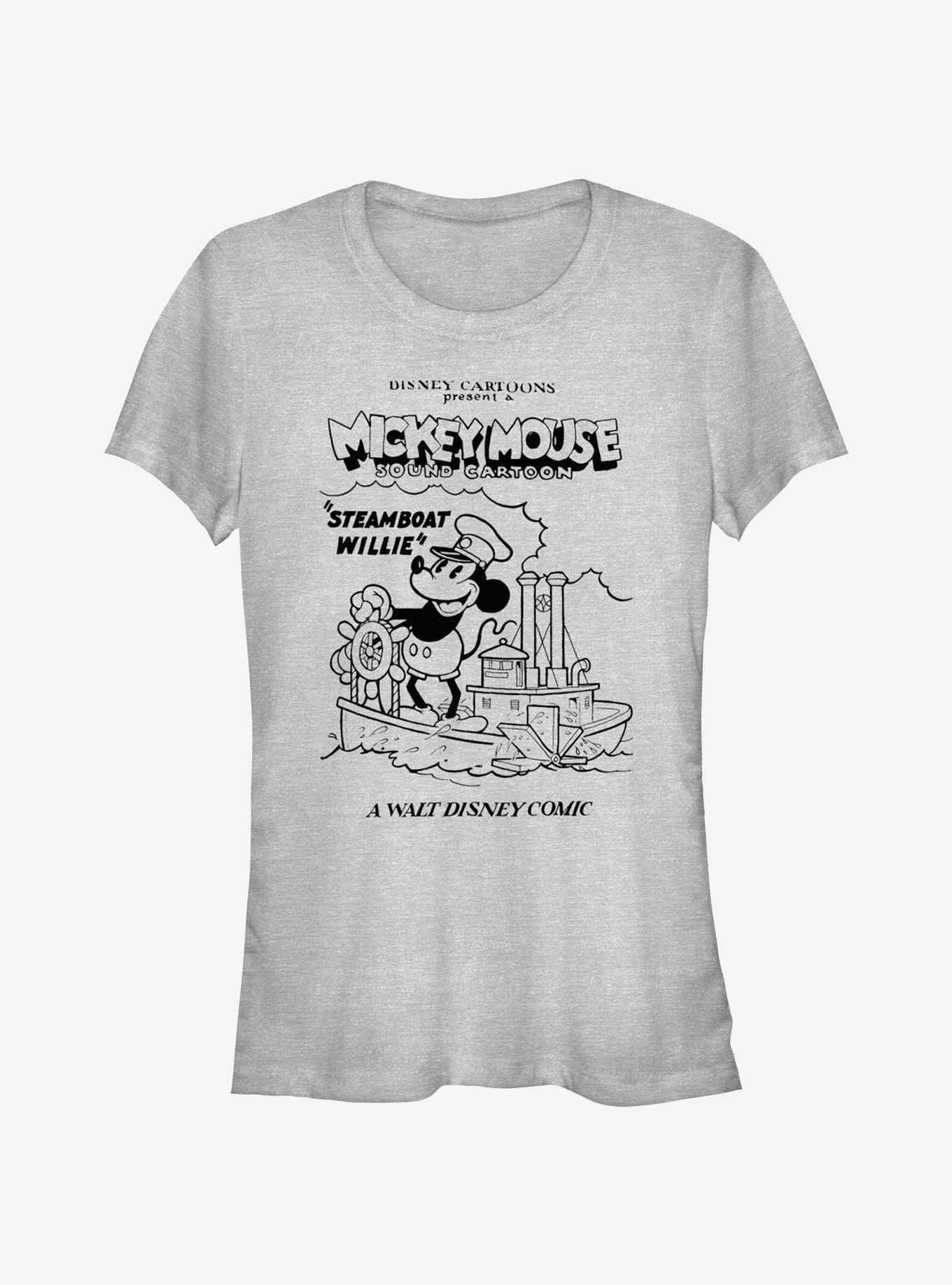 Disney Mickey Mouse Sound Cartoon Steamboat Willie Girls T-Shirt, , hi-res